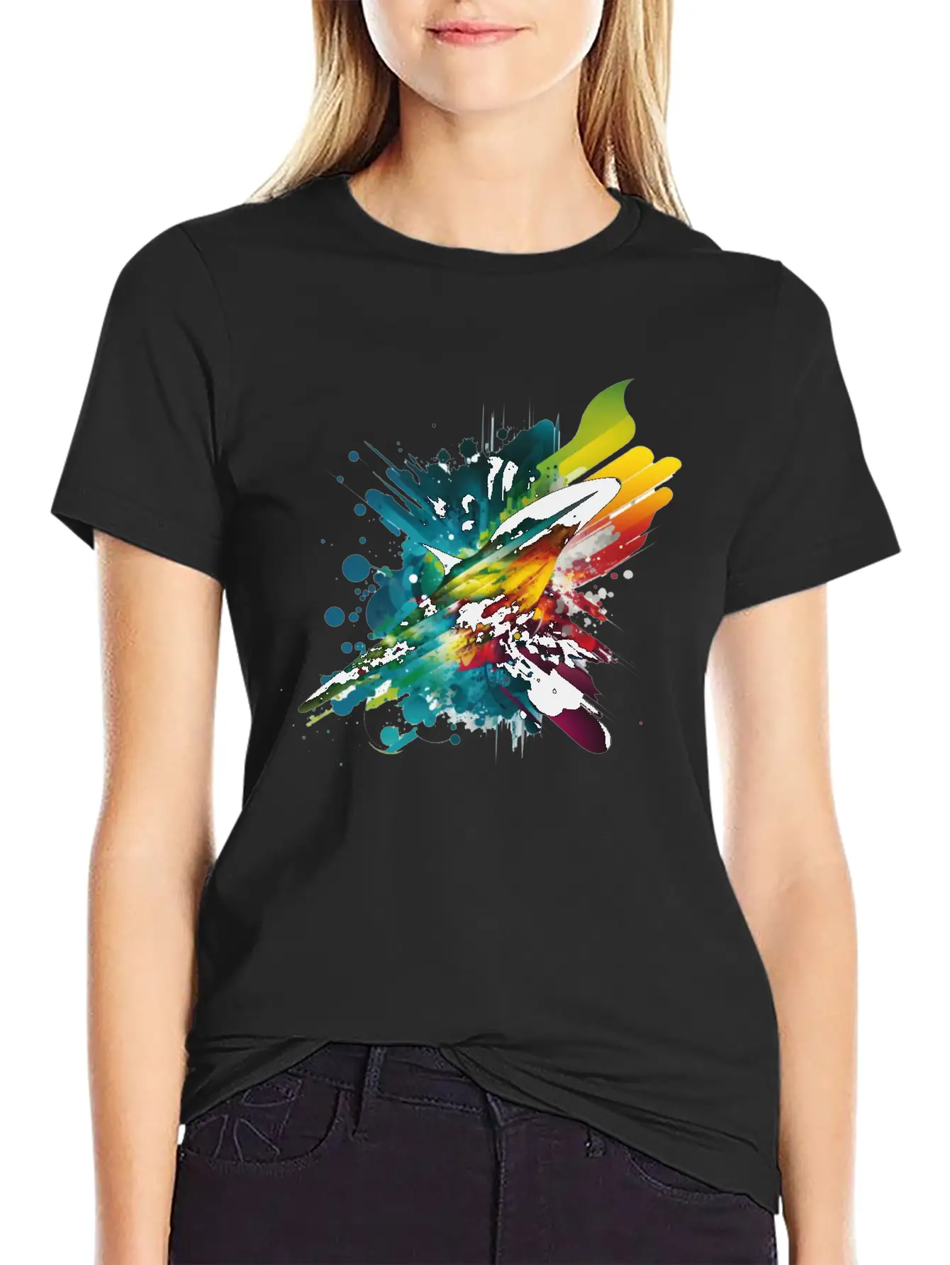 Space Rainbow Essential Cotton Tee For Daily Outfits – Unisex Style