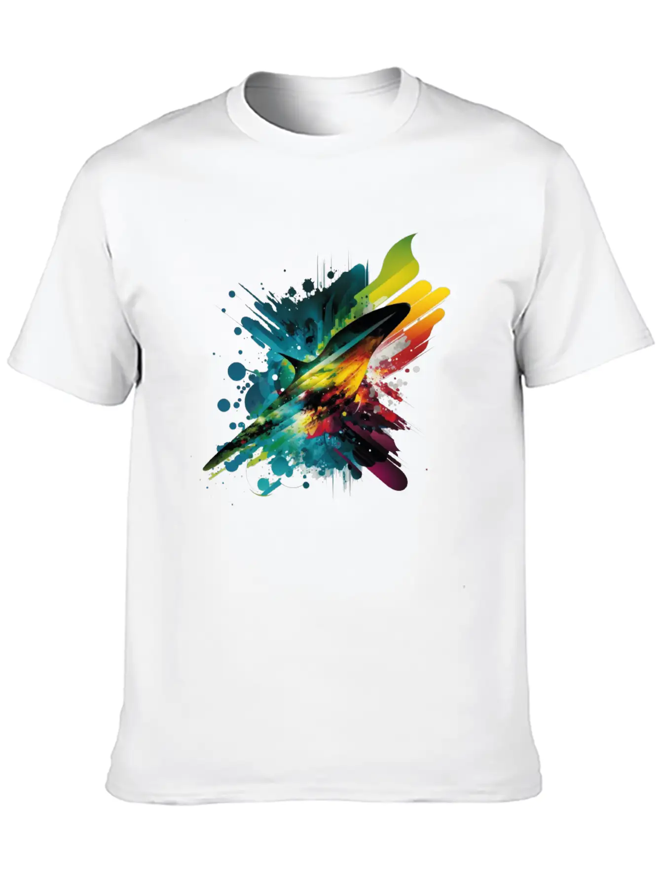 Space Rainbow Essential Cotton Tee For Daily Outfits – Unisex Style