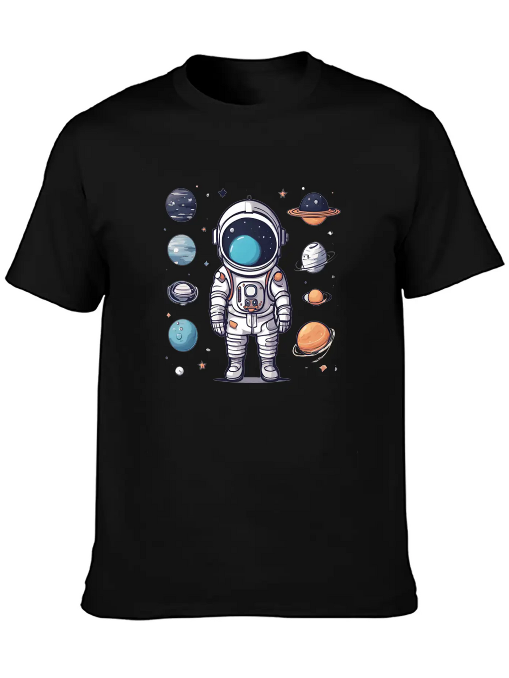 Space, Simple Design Breathable Graphic T-Shirt – Perfect For Casual Days