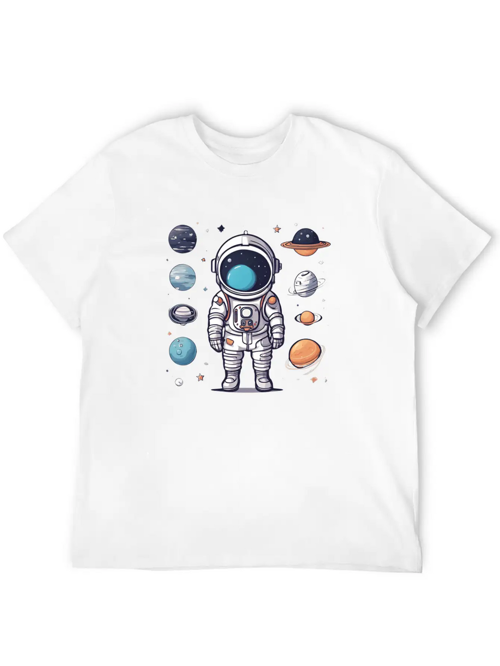 Space, Simple Design Breathable Graphic T-Shirt – Perfect For Casual Days