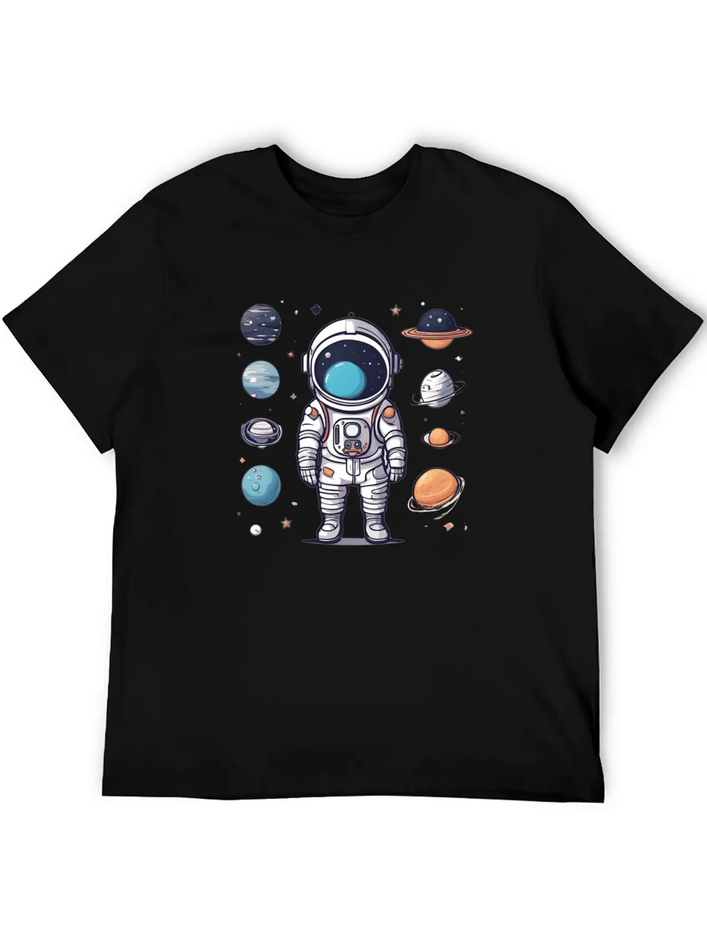 Space, Simple Design Breathable Graphic T-Shirt – Perfect For Casual Days