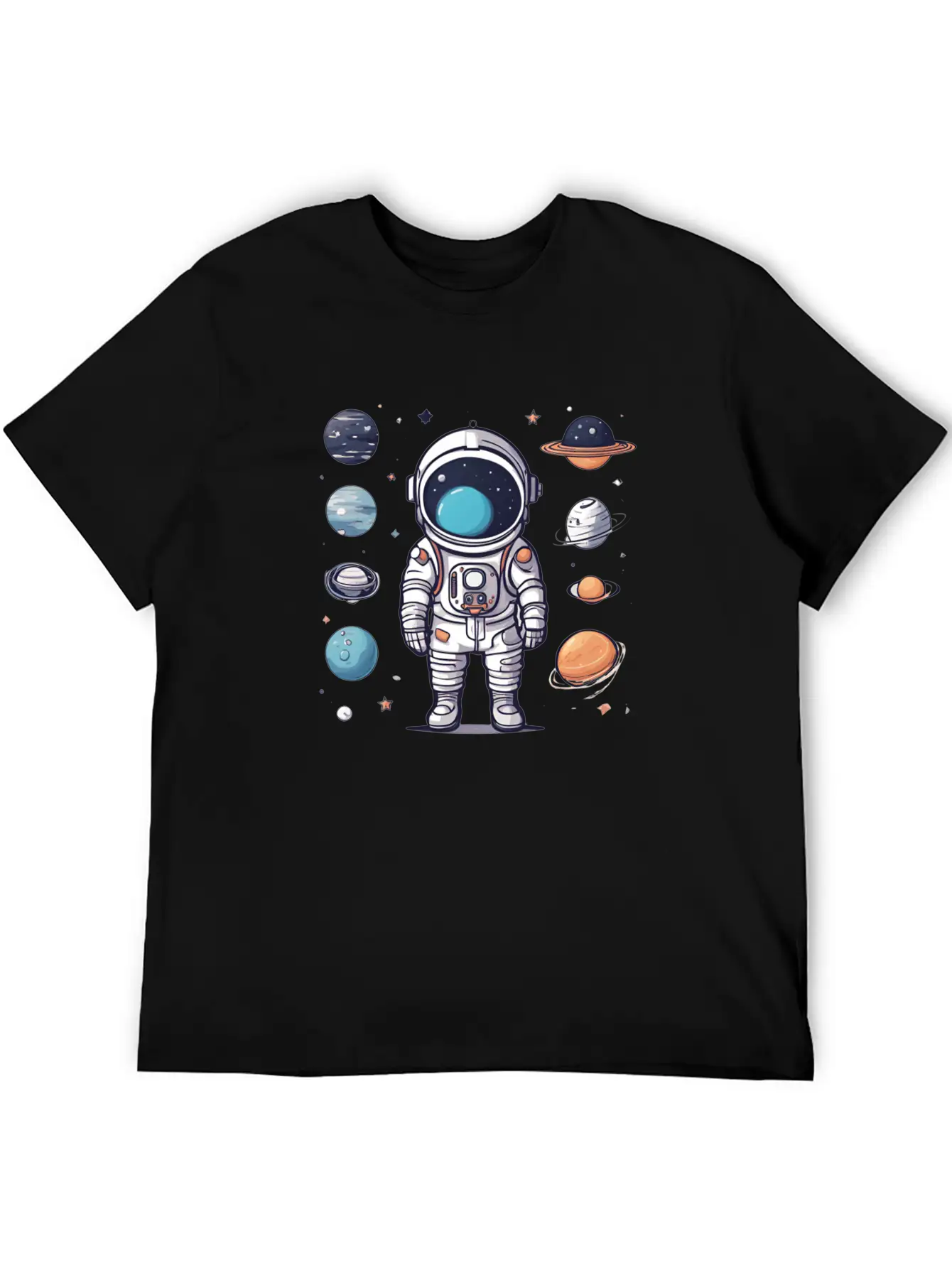 Space, Simple Design Breathable Graphic T-Shirt – Perfect For Casual Days