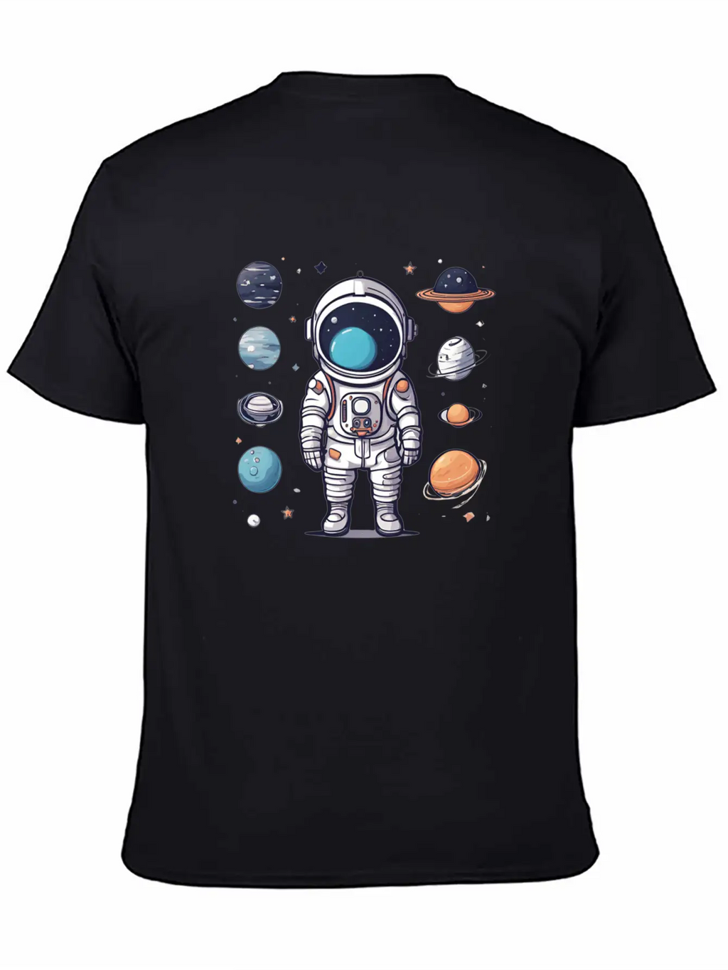 Space, Simple Design Breathable Graphic T-Shirt – Perfect For Casual Days