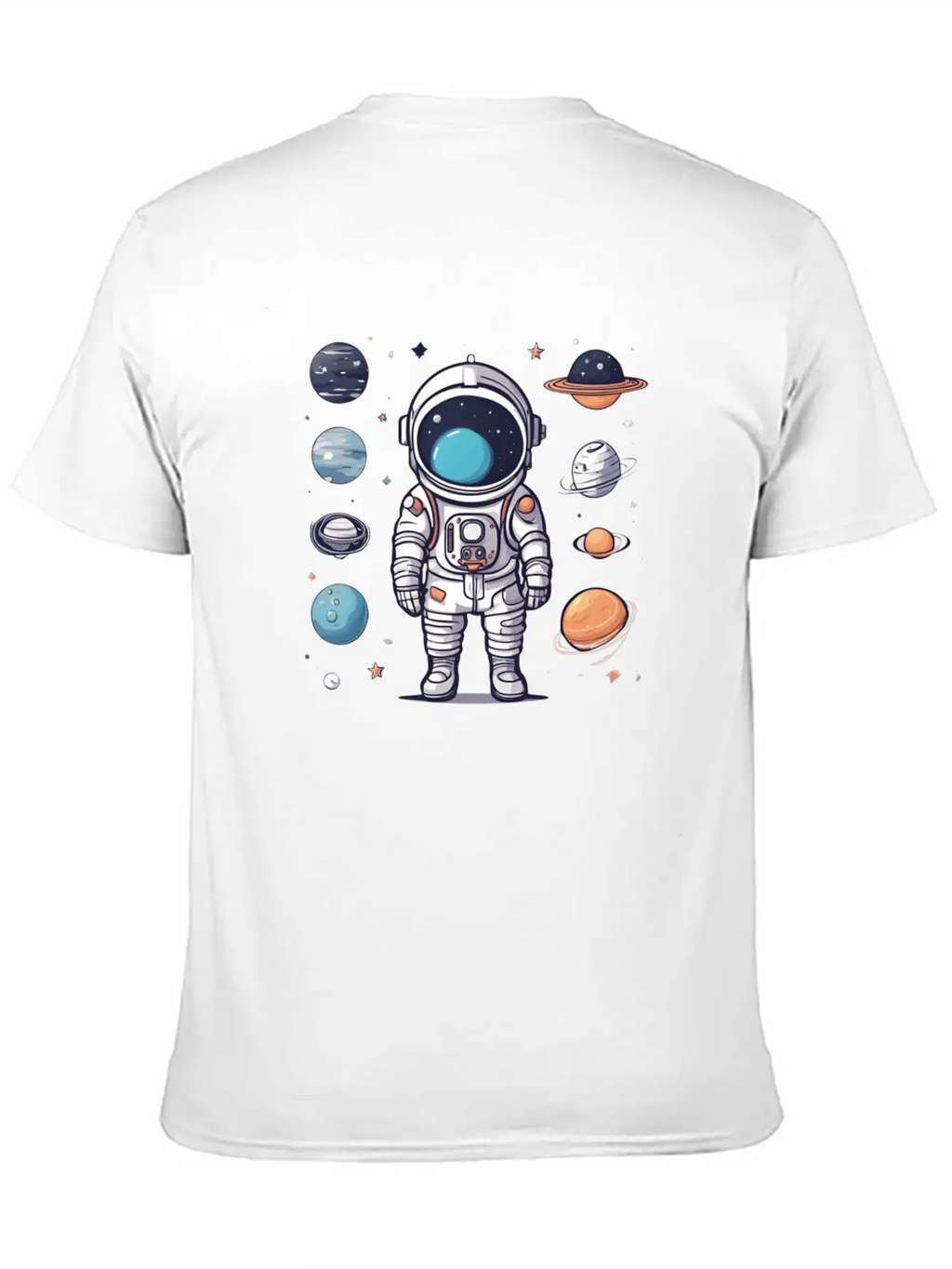Space, Simple Design Breathable Graphic T-Shirt – Perfect For Casual Days