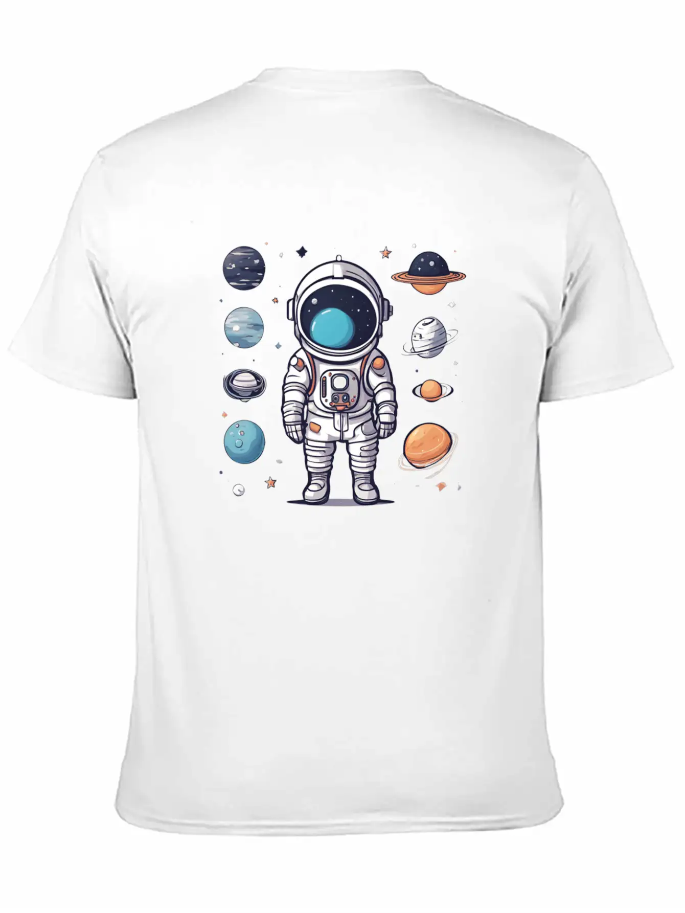 Space, Simple Design Breathable Graphic T-Shirt – Perfect For Casual Days