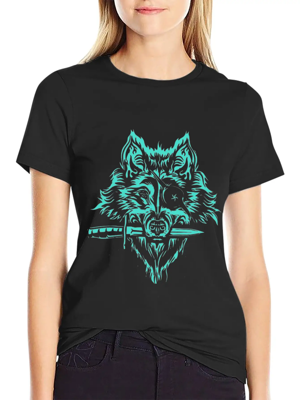 Space Wolf Pirate Breathable Soft Cotton T-Shirt – Timeless Casual Look