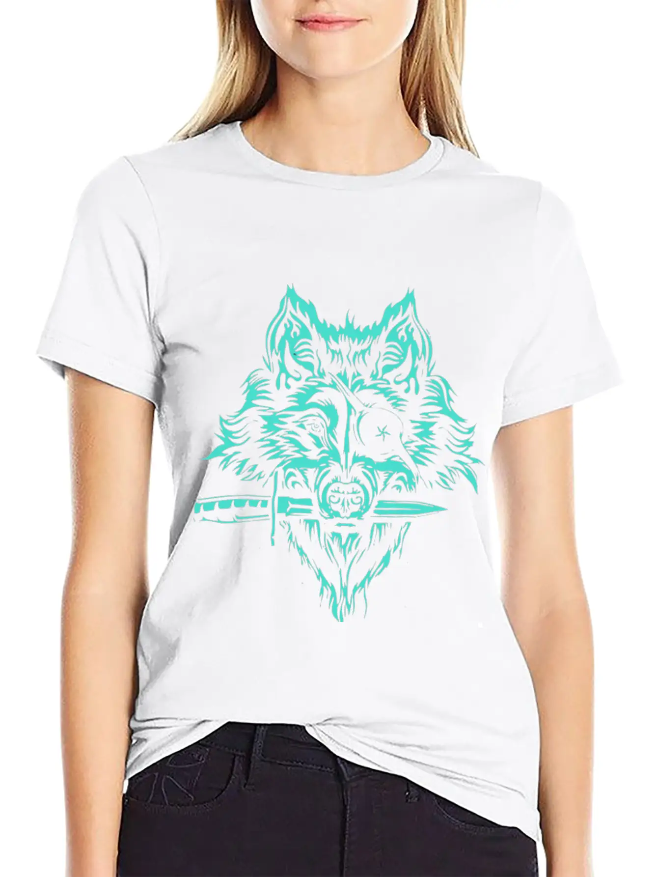 Space Wolf Pirate Breathable Soft Cotton T-Shirt – Timeless Casual Look