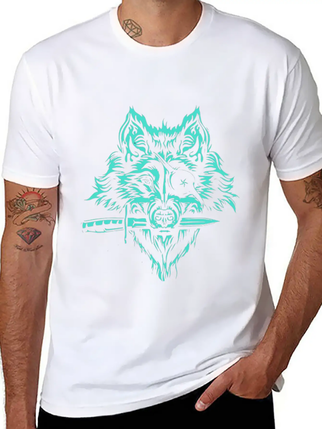 Space Wolf Pirate Breathable Soft Cotton T-Shirt – Timeless Casual Look