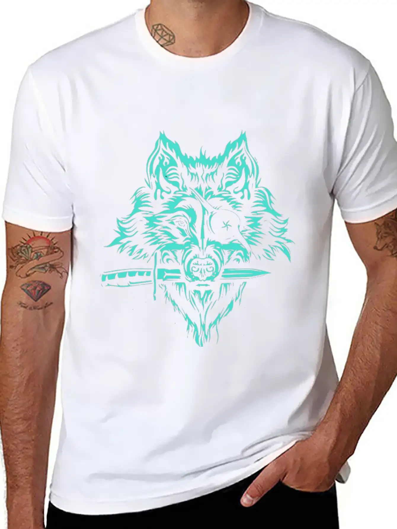 Space Wolf Pirate Breathable Soft Cotton T-Shirt – Timeless Casual Look