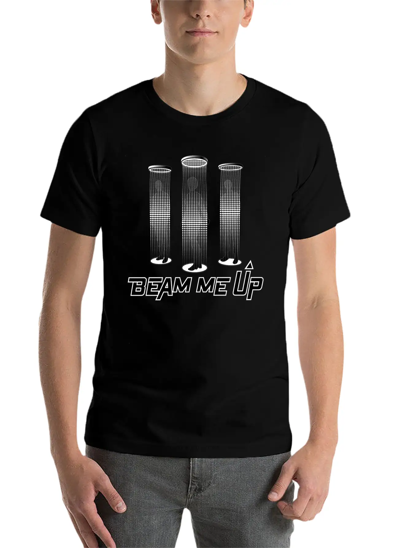 Spaceship And Teleport Breathable Soft Cotton T-Shirt – Timeless Casual Look