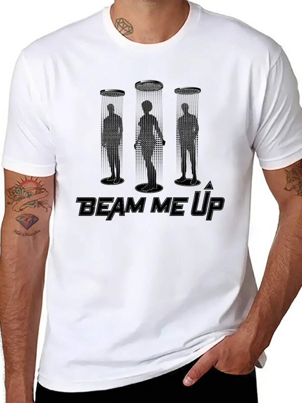 Spaceship And Teleport Breathable Soft Cotton T-Shirt – Timeless Casual Look