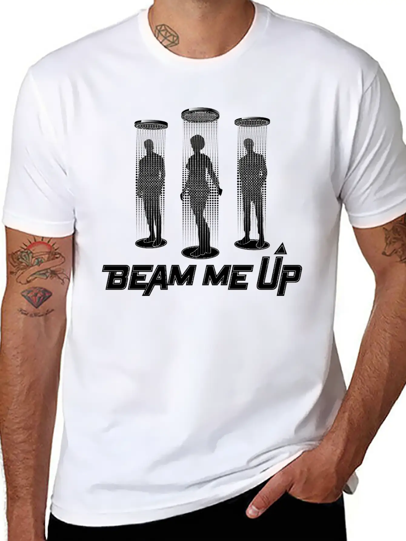Spaceship And Teleport Breathable Soft Cotton T-Shirt – Timeless Casual Look