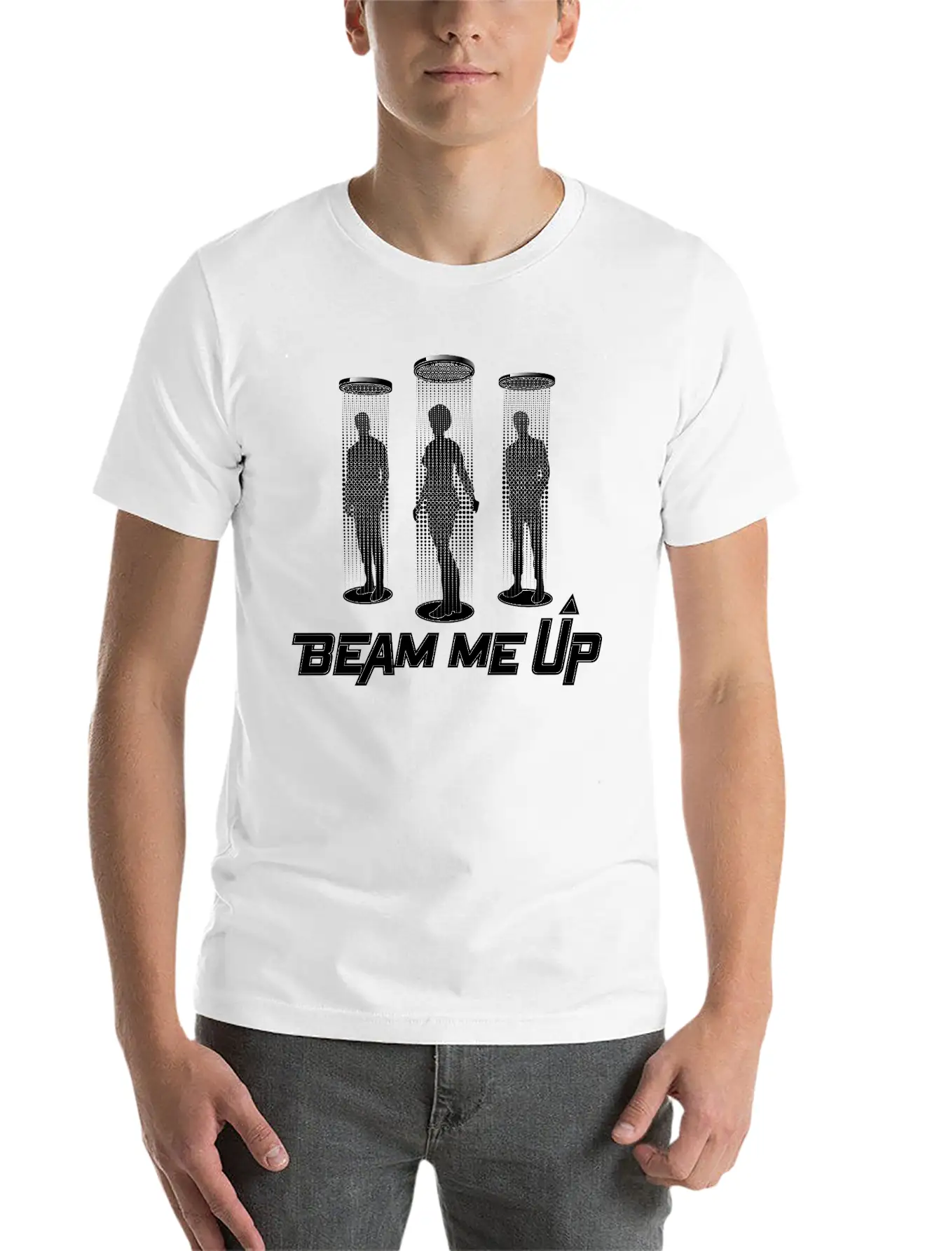 Spaceship And Teleport Breathable Soft Cotton T-Shirt – Timeless Casual Look