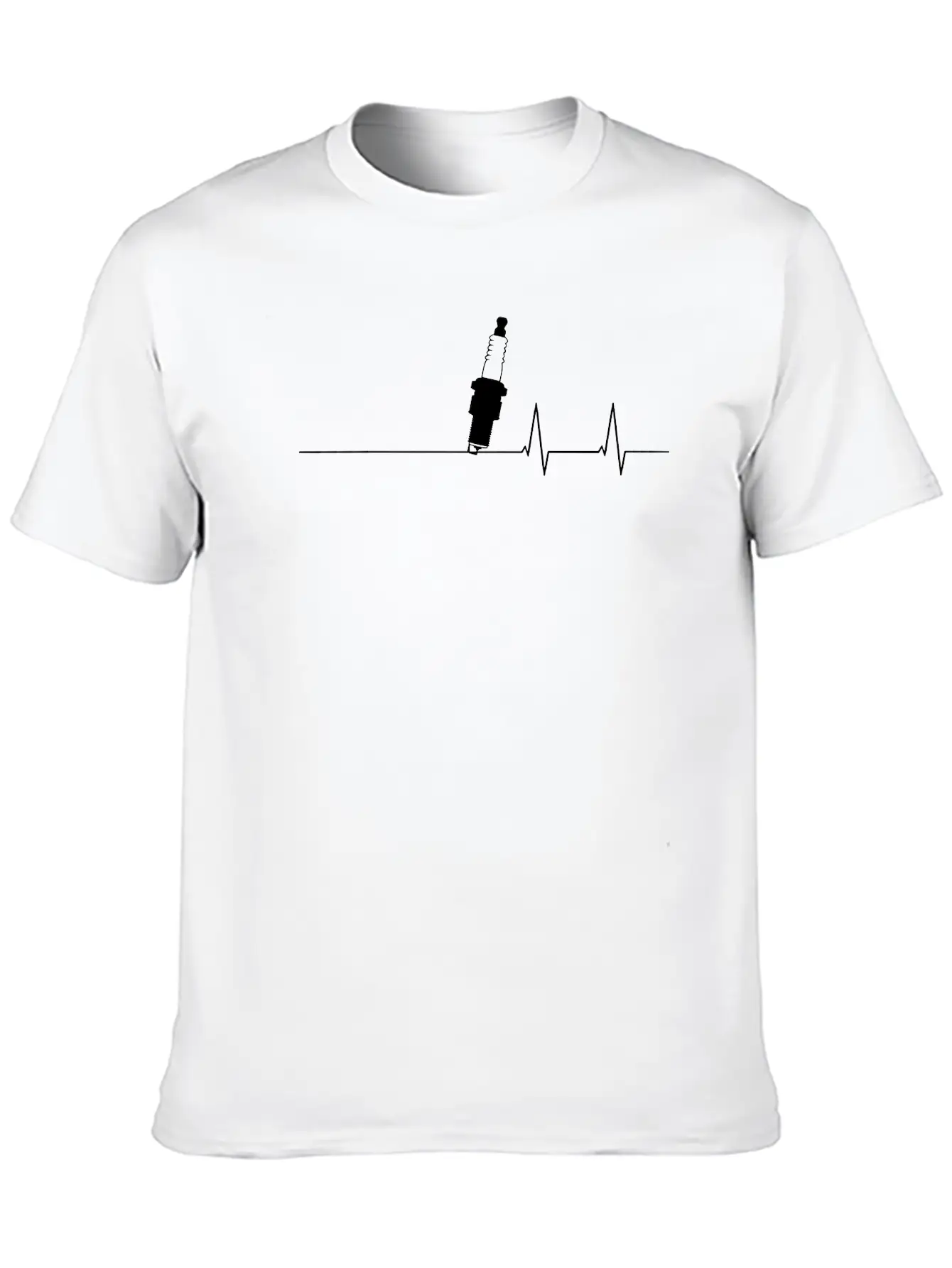 Spark Heartbeat Unisex Casual T-Shirt – Clean Design For Daily Comfort
