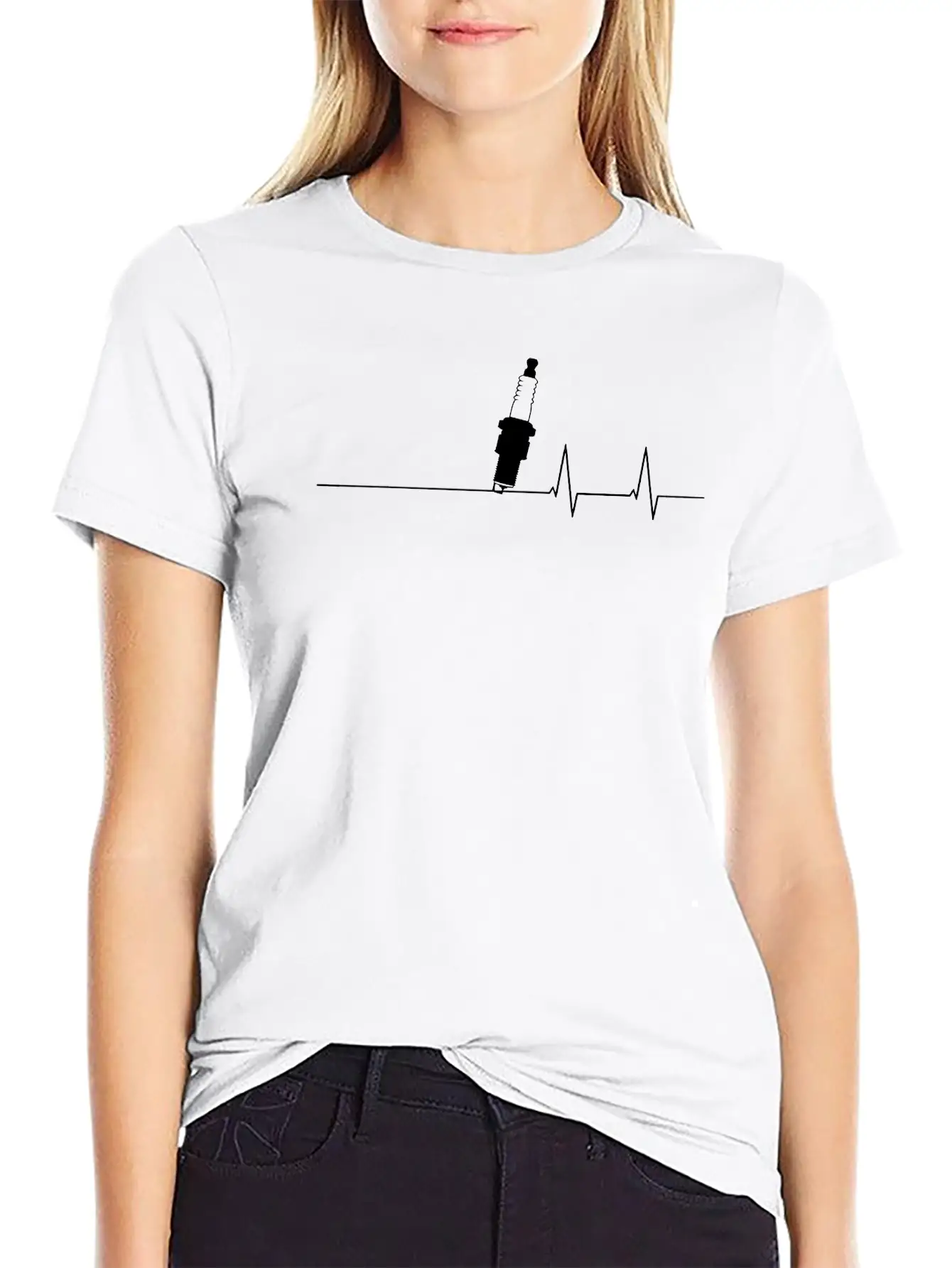 Spark Heartbeat Unisex Casual T-Shirt – Clean Design For Daily Comfort