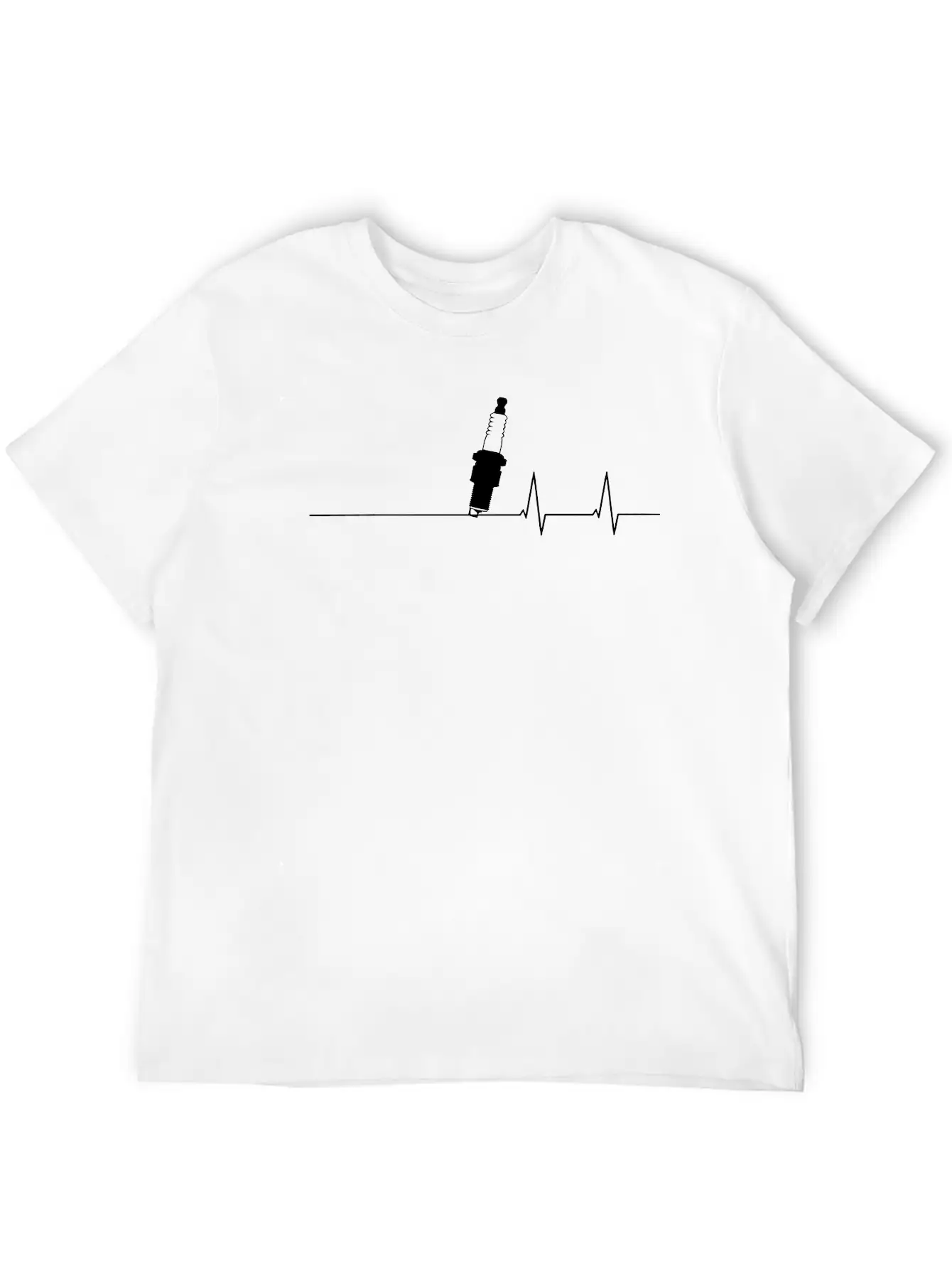 Spark Heartbeat Unisex Casual T-Shirt – Clean Design For Daily Comfort