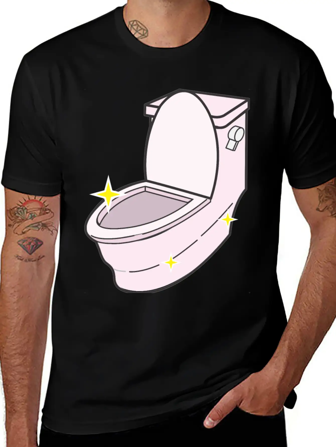 Sparkling Clean Toilet Breathable Graphic T-Shirt – Perfect For Casual Days
