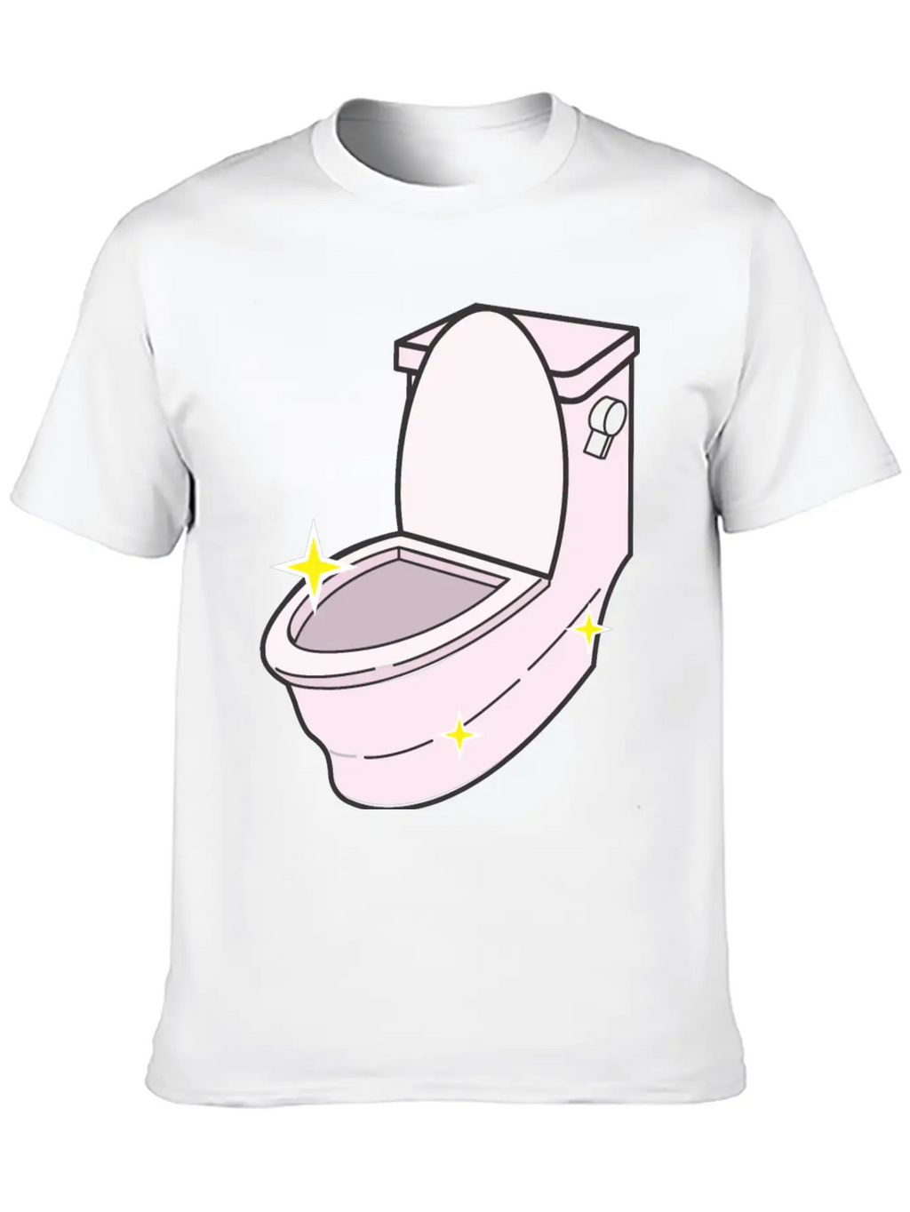 Sparkling Clean Toilet Breathable Graphic T-Shirt – Perfect For Casual Days