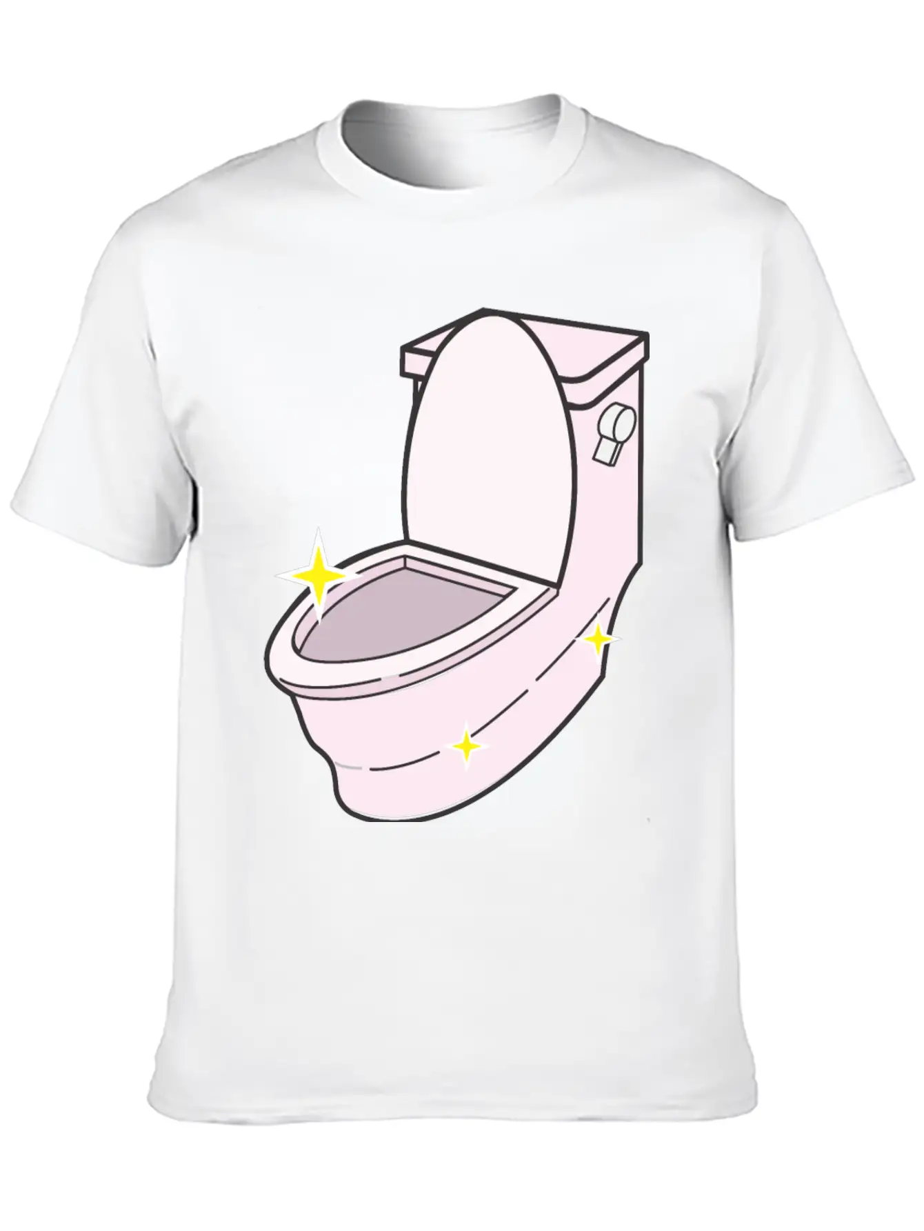 Sparkling Clean Toilet Breathable Graphic T-Shirt – Perfect For Casual Days