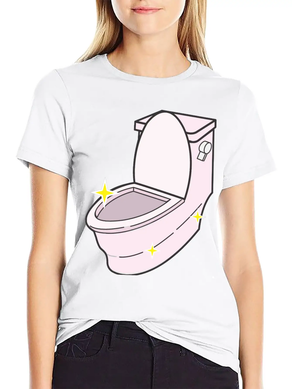 Sparkling Clean Toilet Breathable Graphic T-Shirt – Perfect For Casual Days