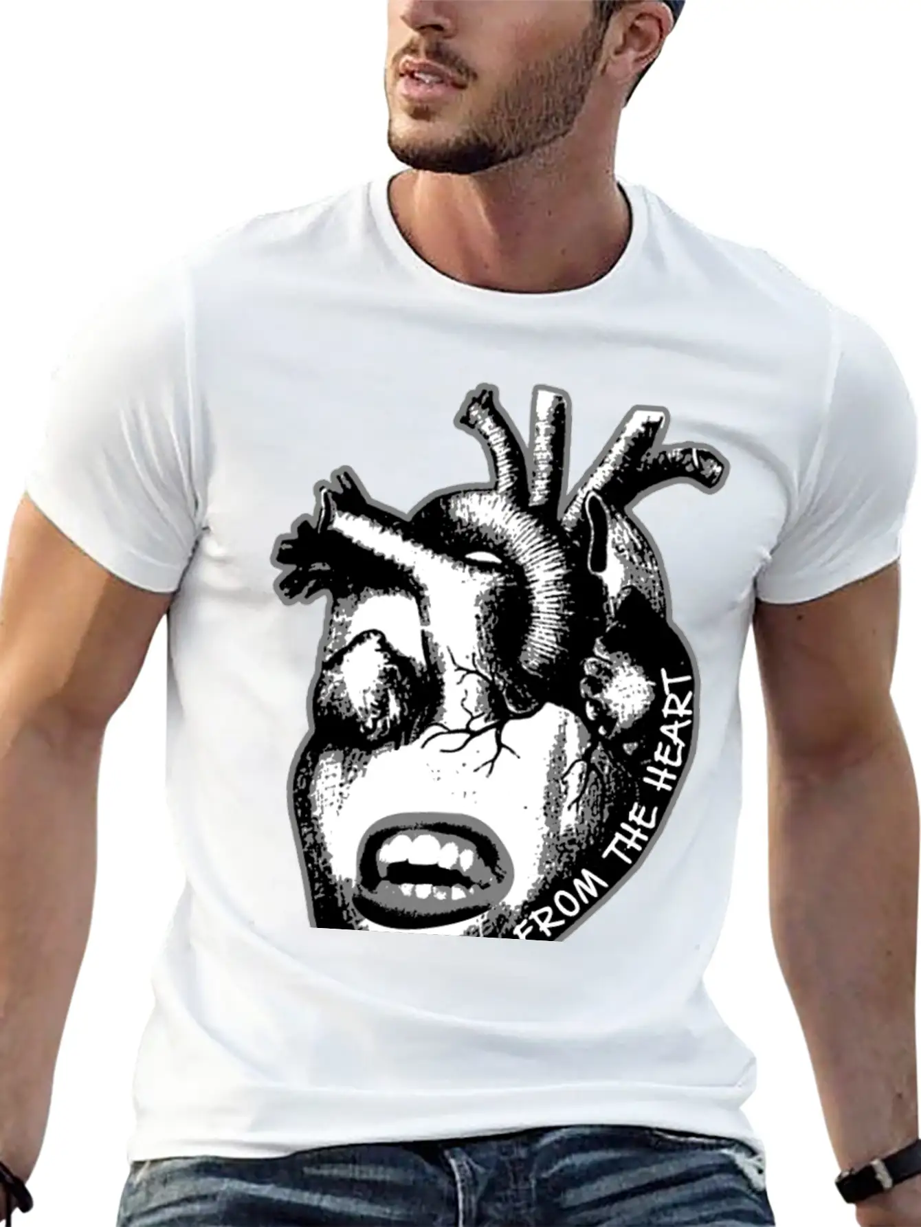 "Speak From The Heart" Breathable Soft Cotton T-Shirt – Timeless Casual Look