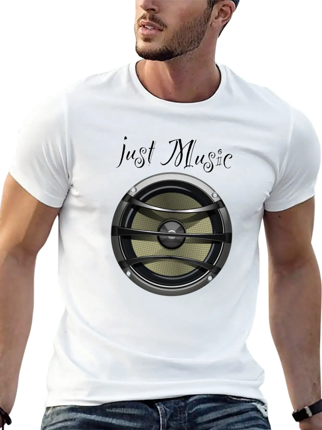 Speaker Just Music Essential Cotton Tee For Daily Outfits – Unisex Style