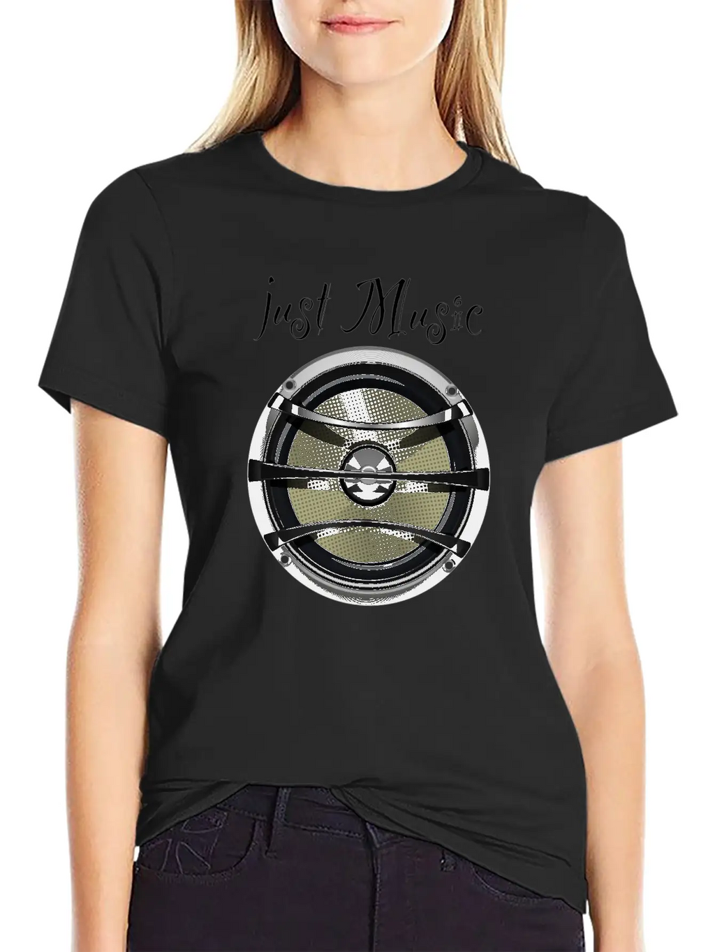 Speaker Just Music Essential Cotton Tee For Daily Outfits – Unisex Style