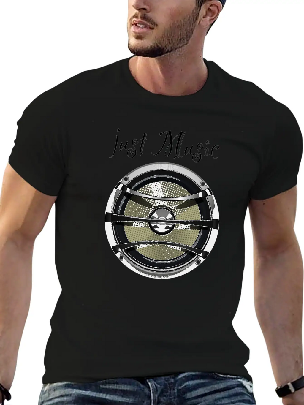 Speaker Just Music Essential Cotton Tee For Daily Outfits – Unisex Style