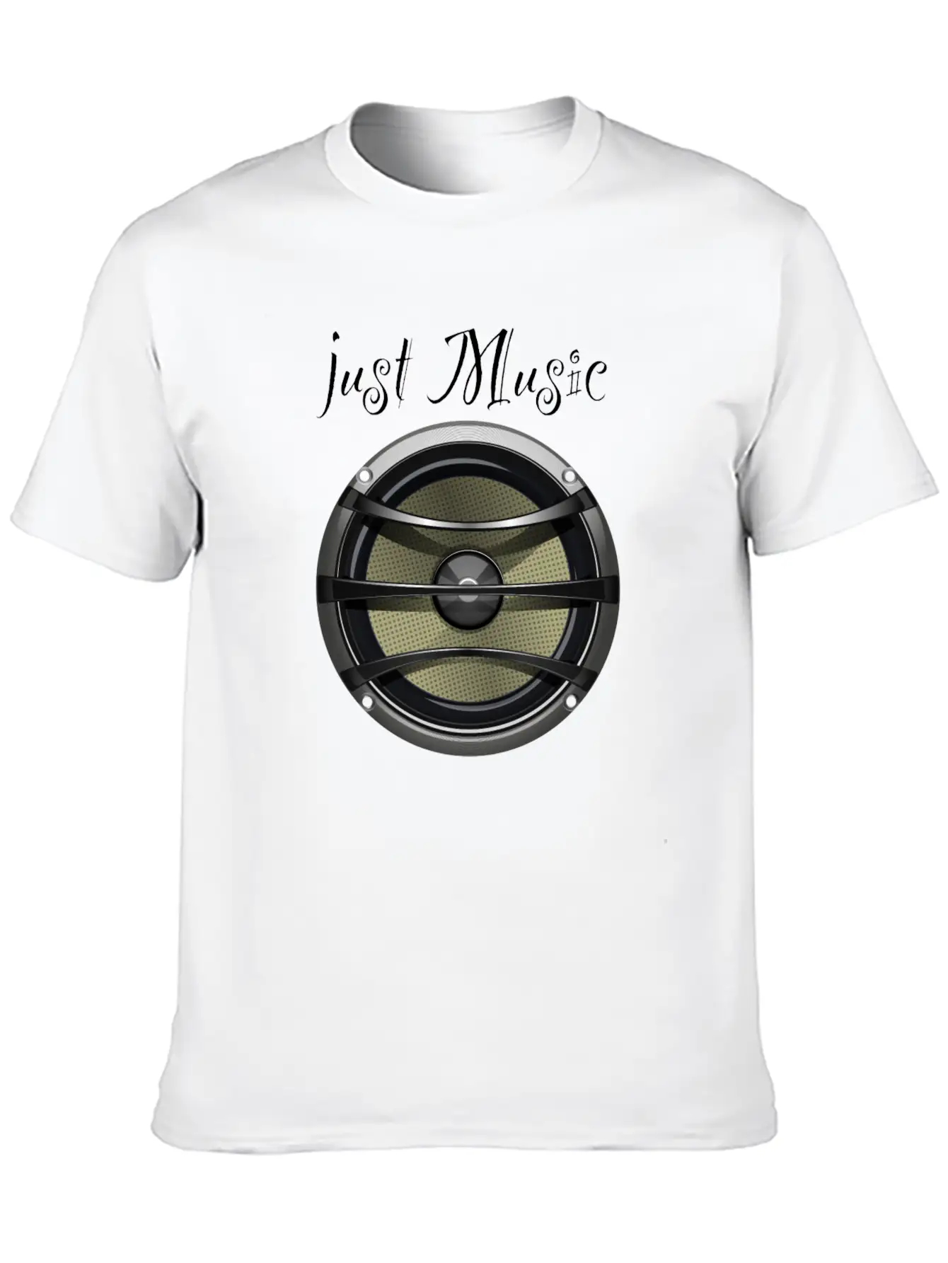 Speaker Just Music Essential Cotton Tee For Daily Outfits – Unisex Style