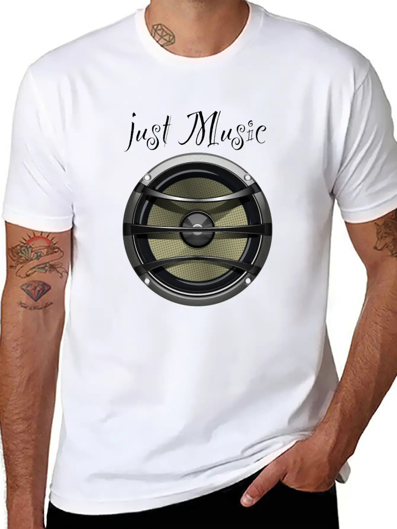 Speaker Just Music Essential Cotton Tee For Daily Outfits – Unisex Style