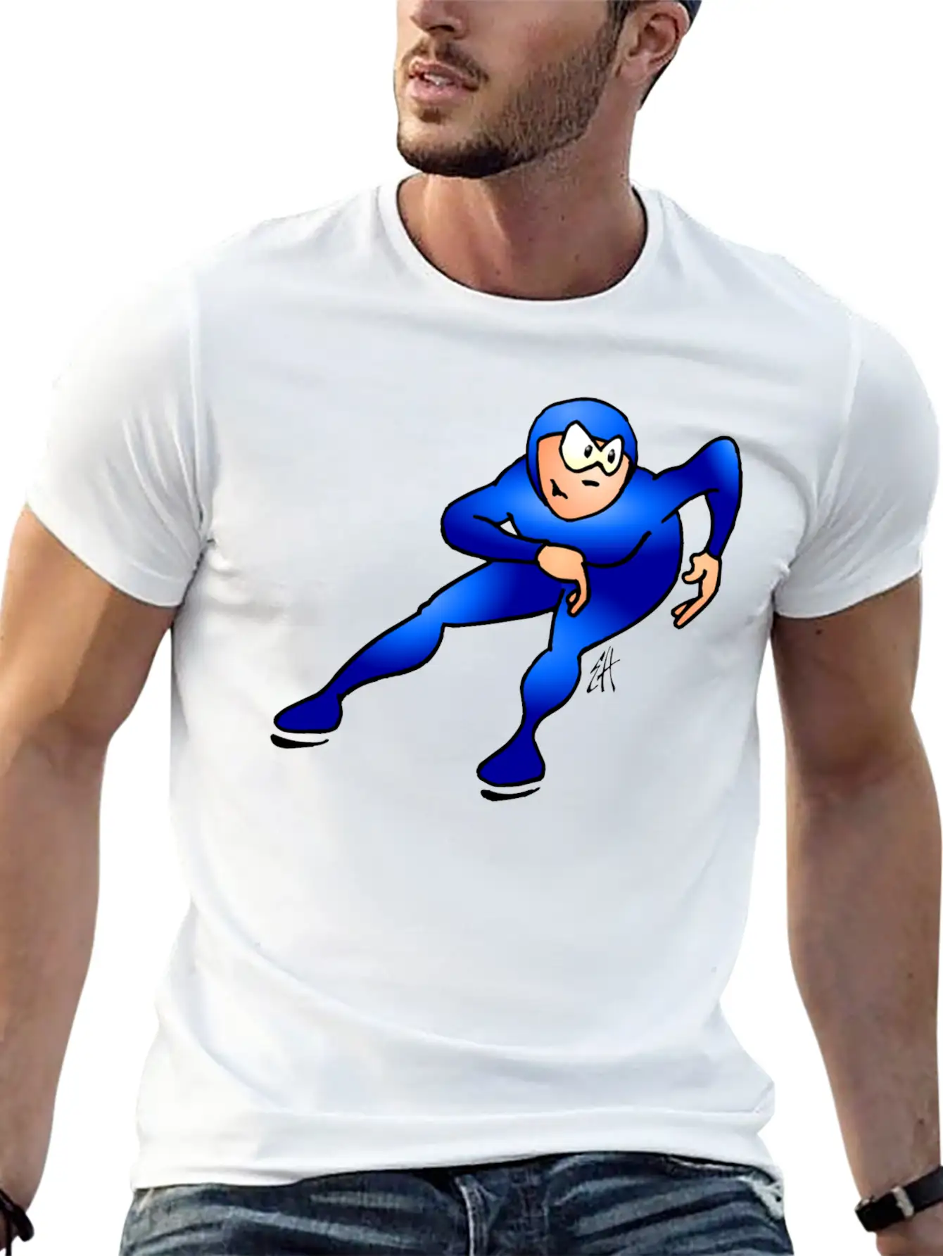 Speed Skater Breathable Graphic T-Shirt – Perfect For Casual Days