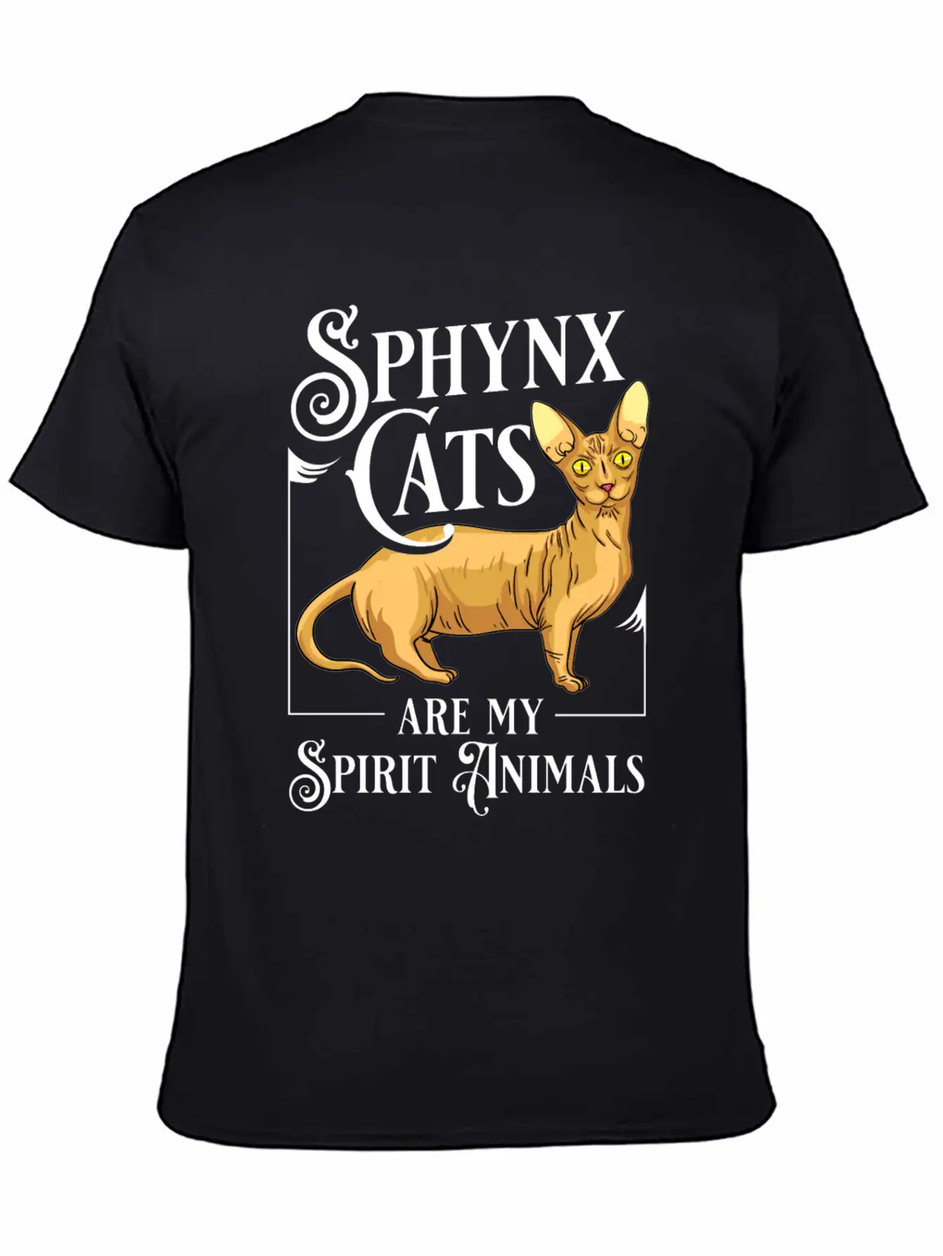 Sphynx Cat Hairless Kitten Egypt Funny Breathable Soft Cotton T-Shirt – Timeless Casual Look