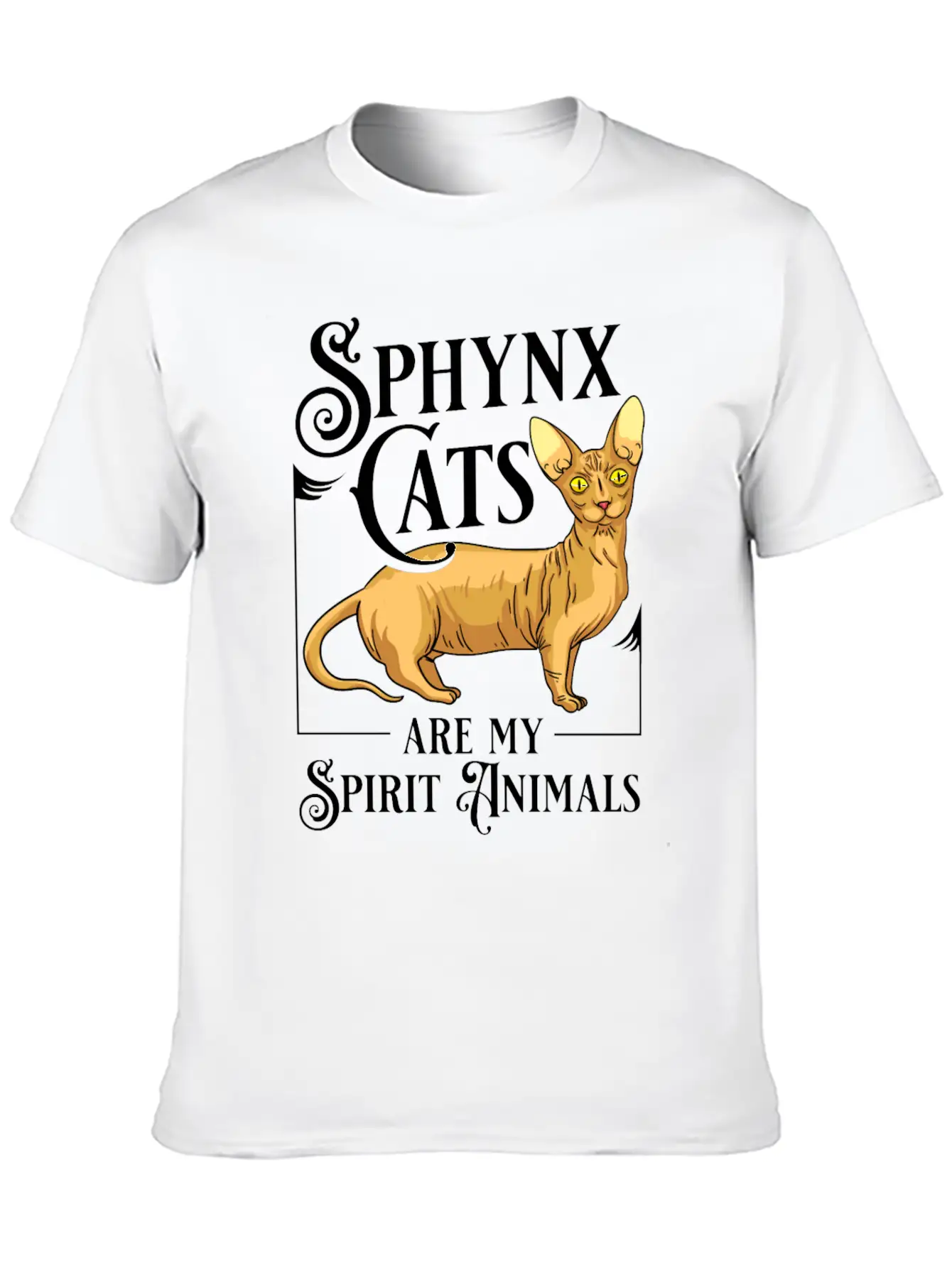 Sphynx Cat Hairless Kitten Egypt Funny Breathable Soft Cotton T-Shirt – Timeless Casual Look