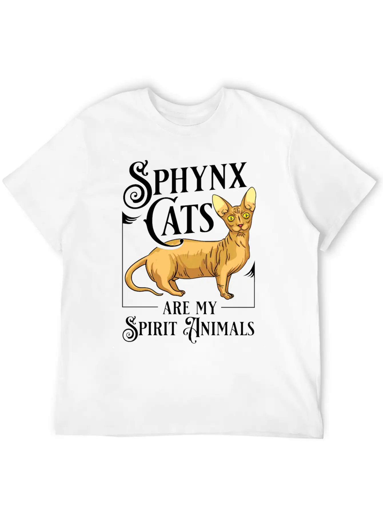 Sphynx Cat Hairless Kitten Egypt Funny Breathable Soft Cotton T-Shirt – Timeless Casual Look