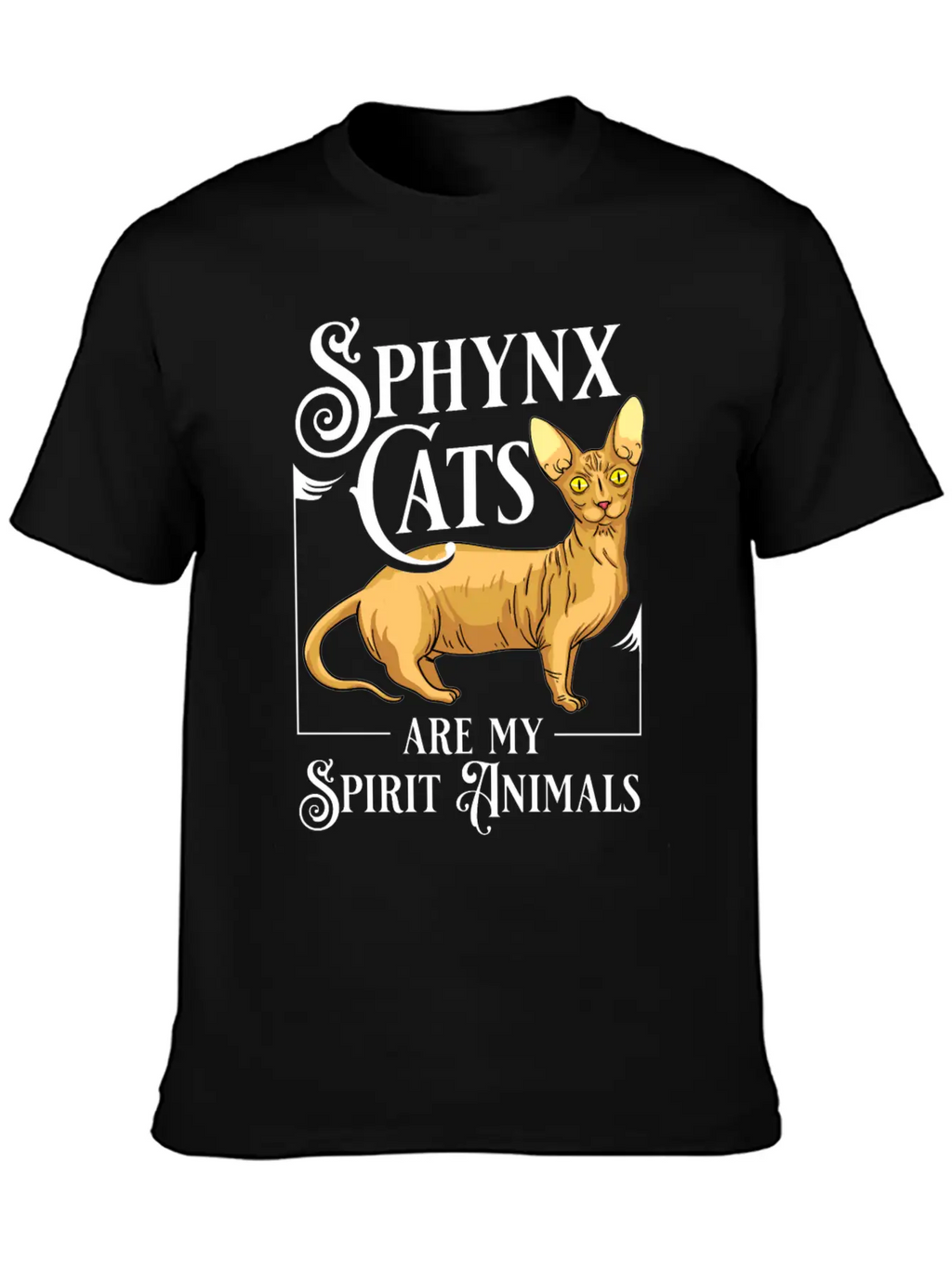 Sphynx Cat Hairless Kitten Egypt Funny Breathable Soft Cotton T-Shirt – Timeless Casual Look