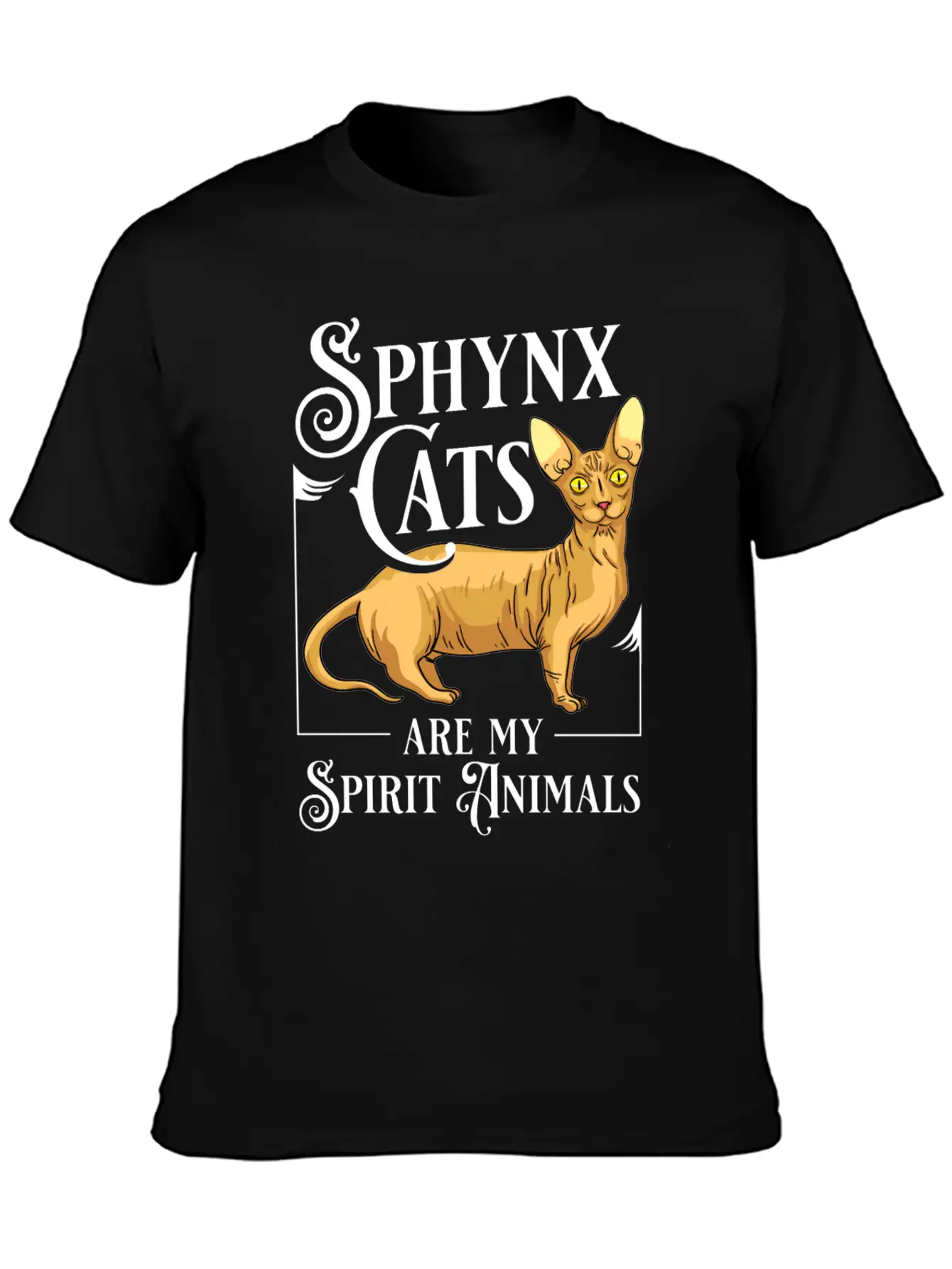 Sphynx Cat Hairless Kitten Egypt Funny Breathable Soft Cotton T-Shirt – Timeless Casual Look