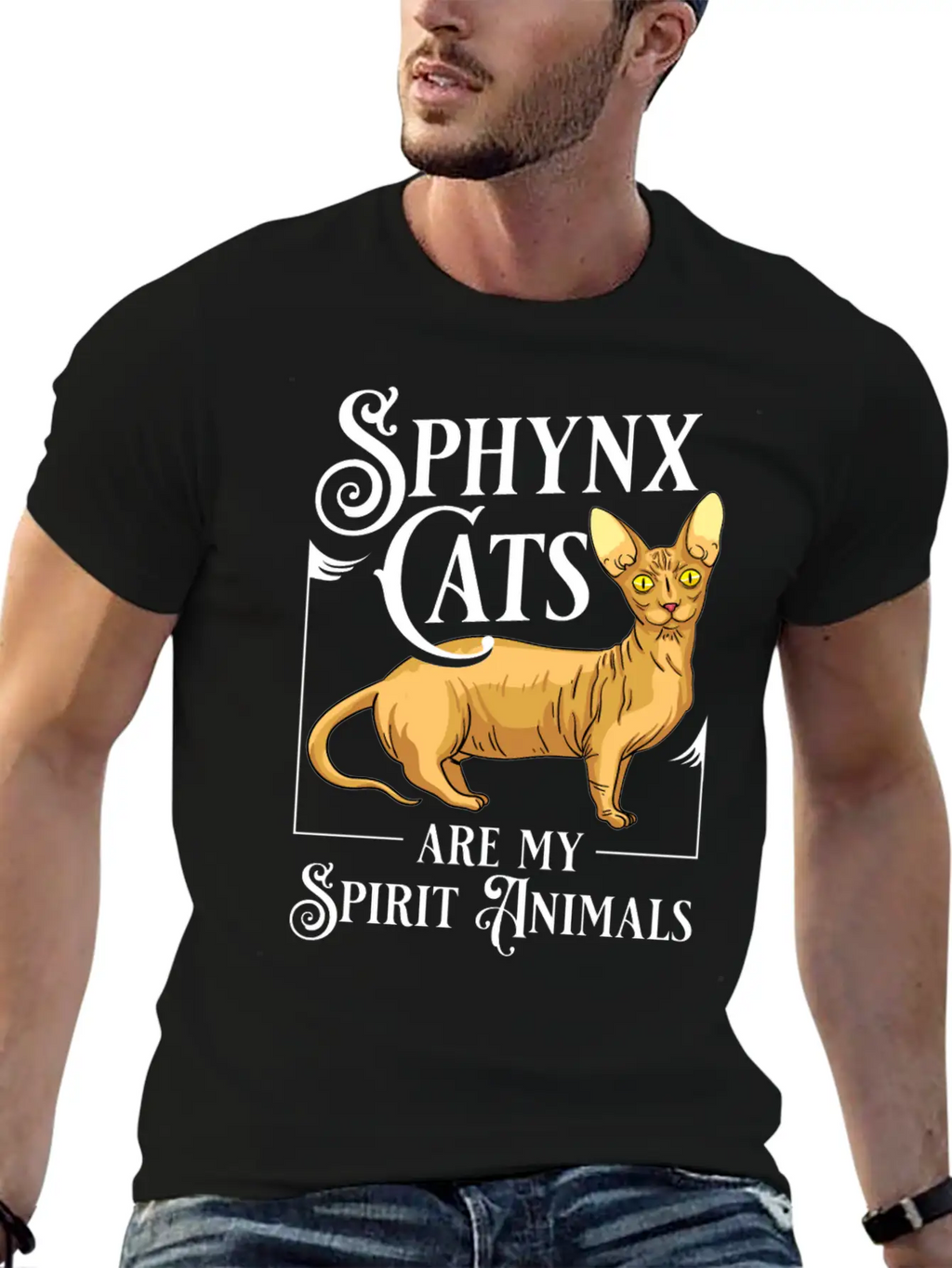 Sphynx Cat Hairless Kitten Egypt Funny Breathable Soft Cotton T-Shirt – Timeless Casual Look