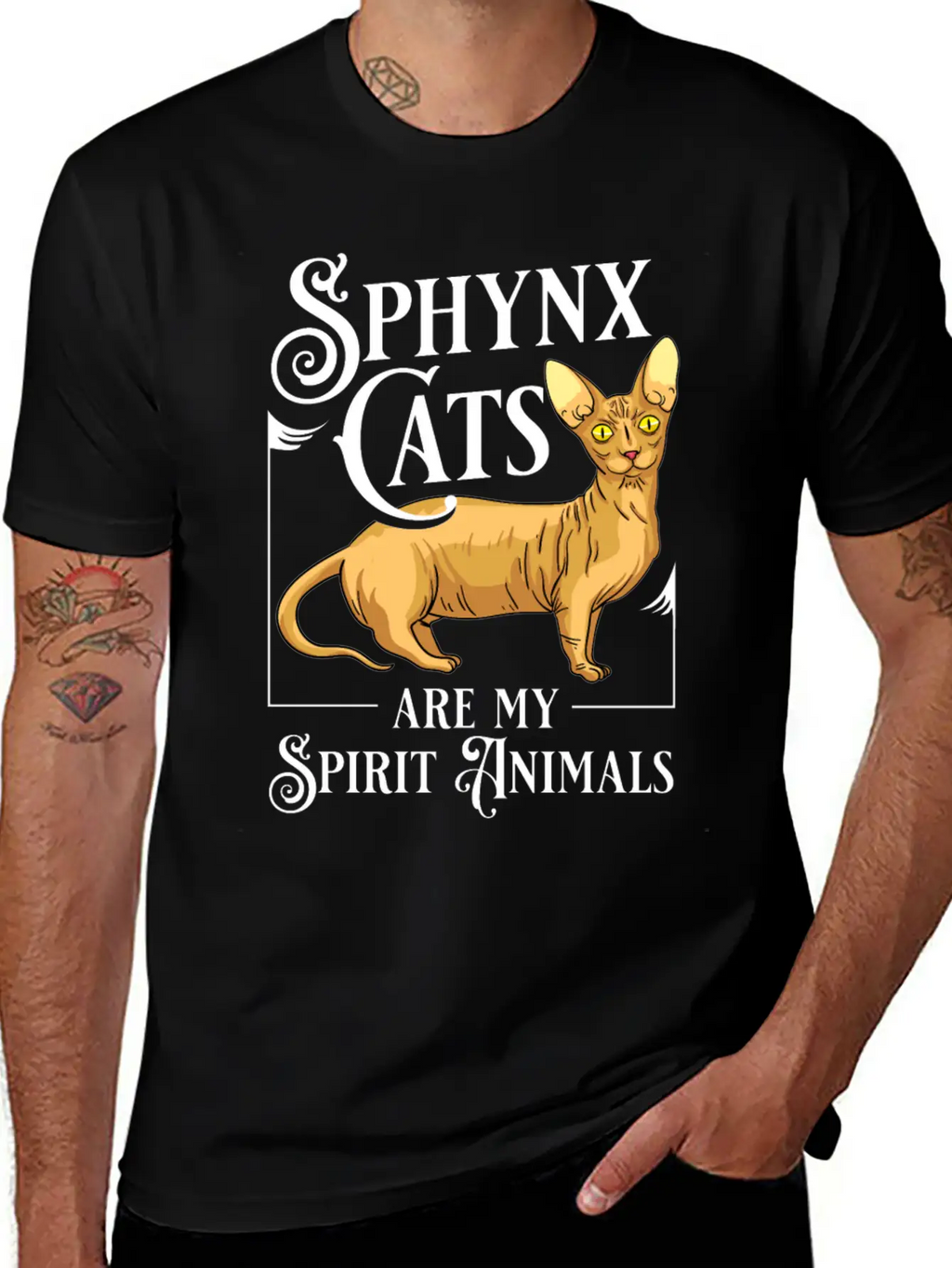 Sphynx Cat Hairless Kitten Egypt Funny Relaxed Everyday Tee – Lightweight And Durable Cotton