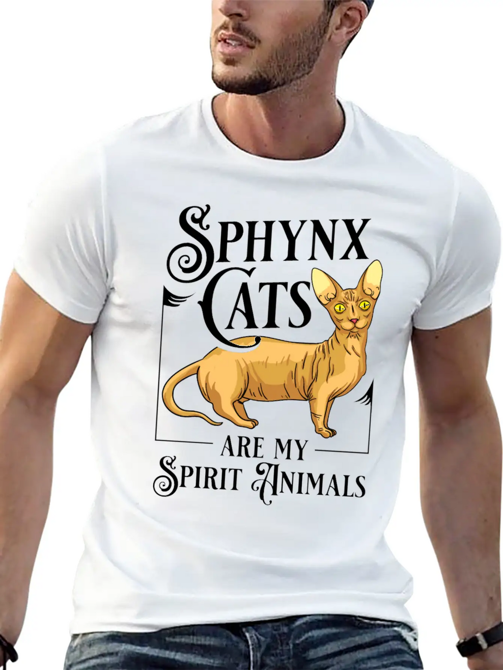 Sphynx Cat Hairless Kitten Egypt Funny Relaxed Everyday Tee – Lightweight And Durable Cotton