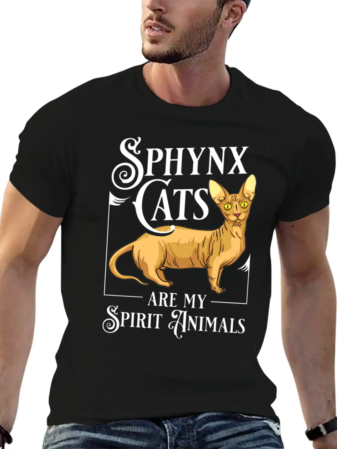 Sphynx Cat Hairless Kitten Egypt Funny Relaxed Everyday Tee – Lightweight And Durable Cotton