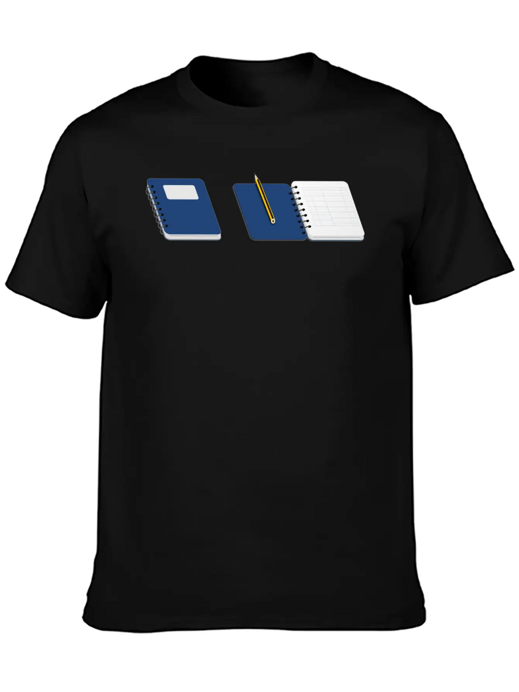Spiral Notebook With Pencil Basic Graphic T-Shirt – Daily Comfort In Soft Cotton