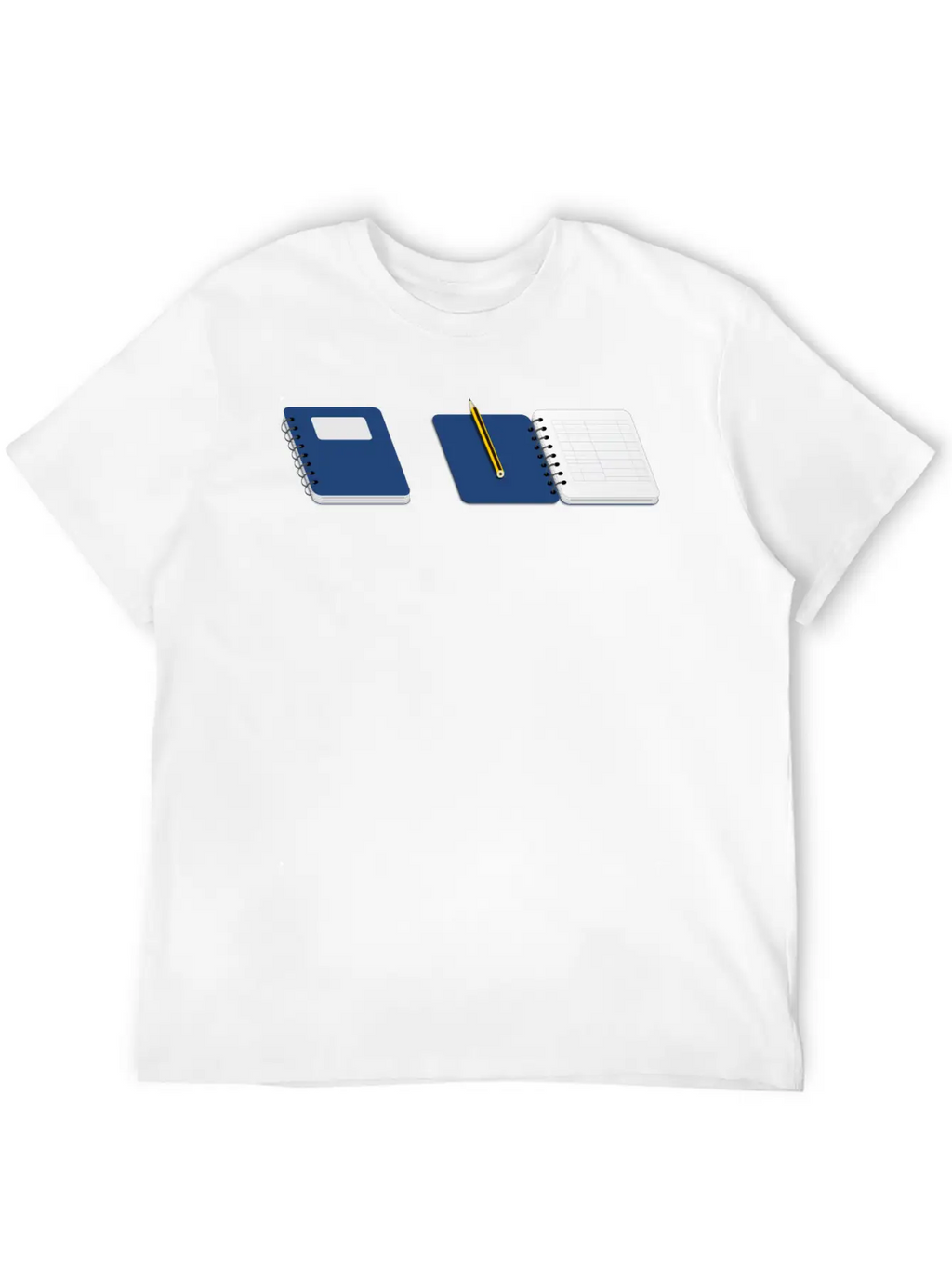Spiral Notebook With Pencil Basic Graphic T-Shirt – Daily Comfort In Soft Cotton