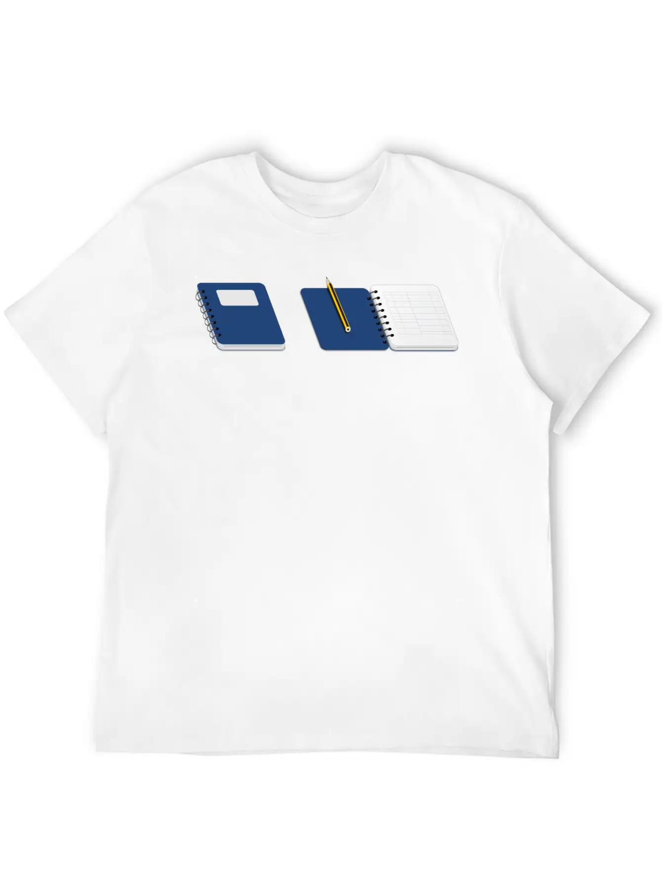 Spiral Notebook With Pencil Basic Graphic T-Shirt – Daily Comfort In Soft Cotton