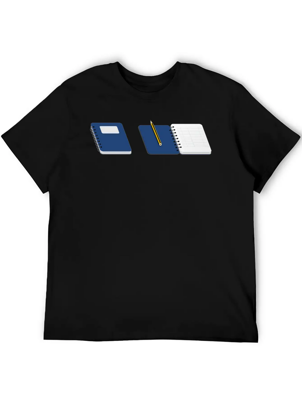 Spiral Notebook With Pencil Basic Graphic T-Shirt – Daily Comfort In Soft Cotton