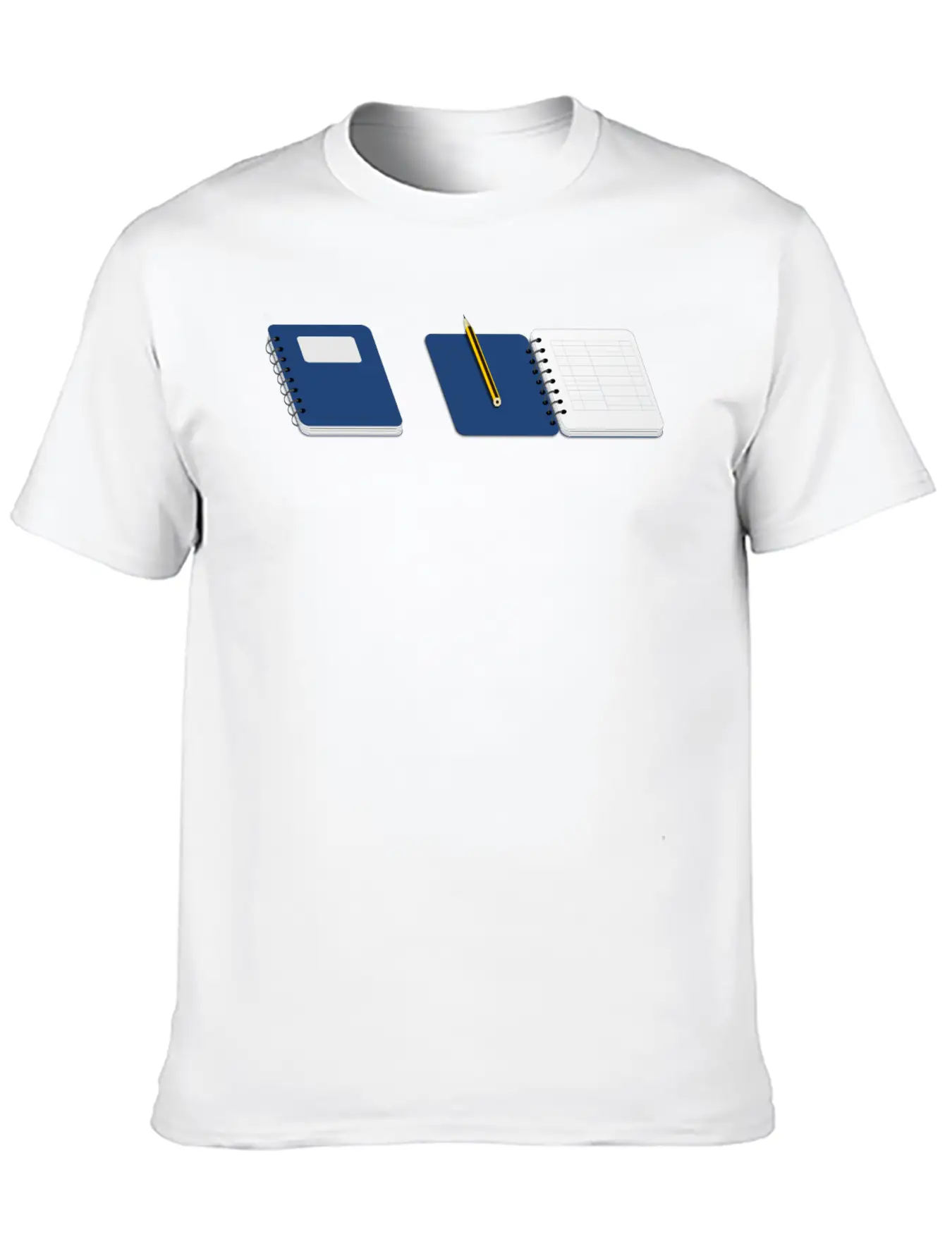 Spiral Notebook With Pencil Basic Graphic T-Shirt – Daily Comfort In Soft Cotton