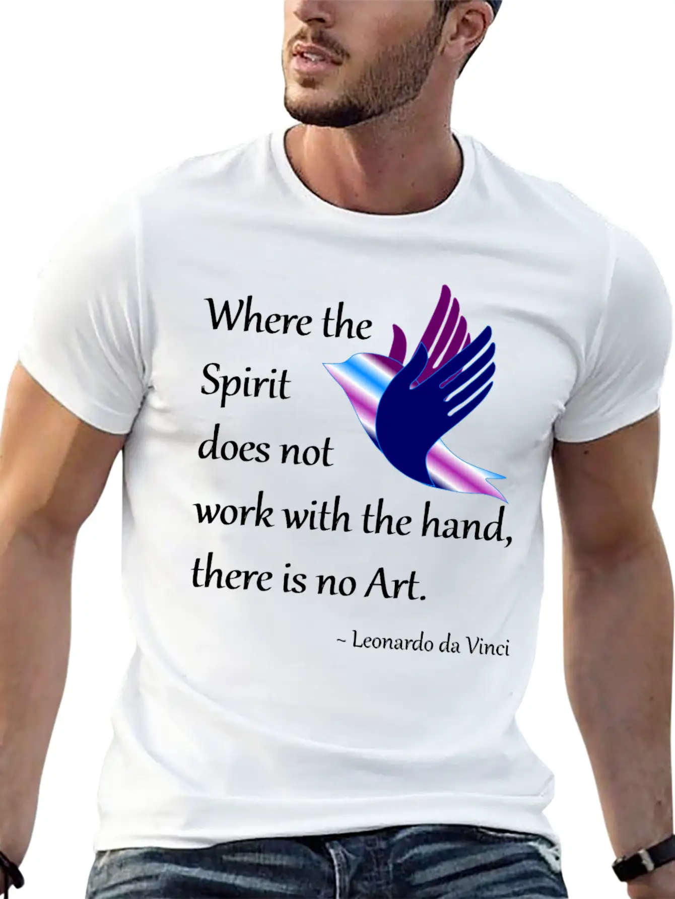 Spirit And Art Breathable Soft Cotton T-Shirt – Timeless Casual Look