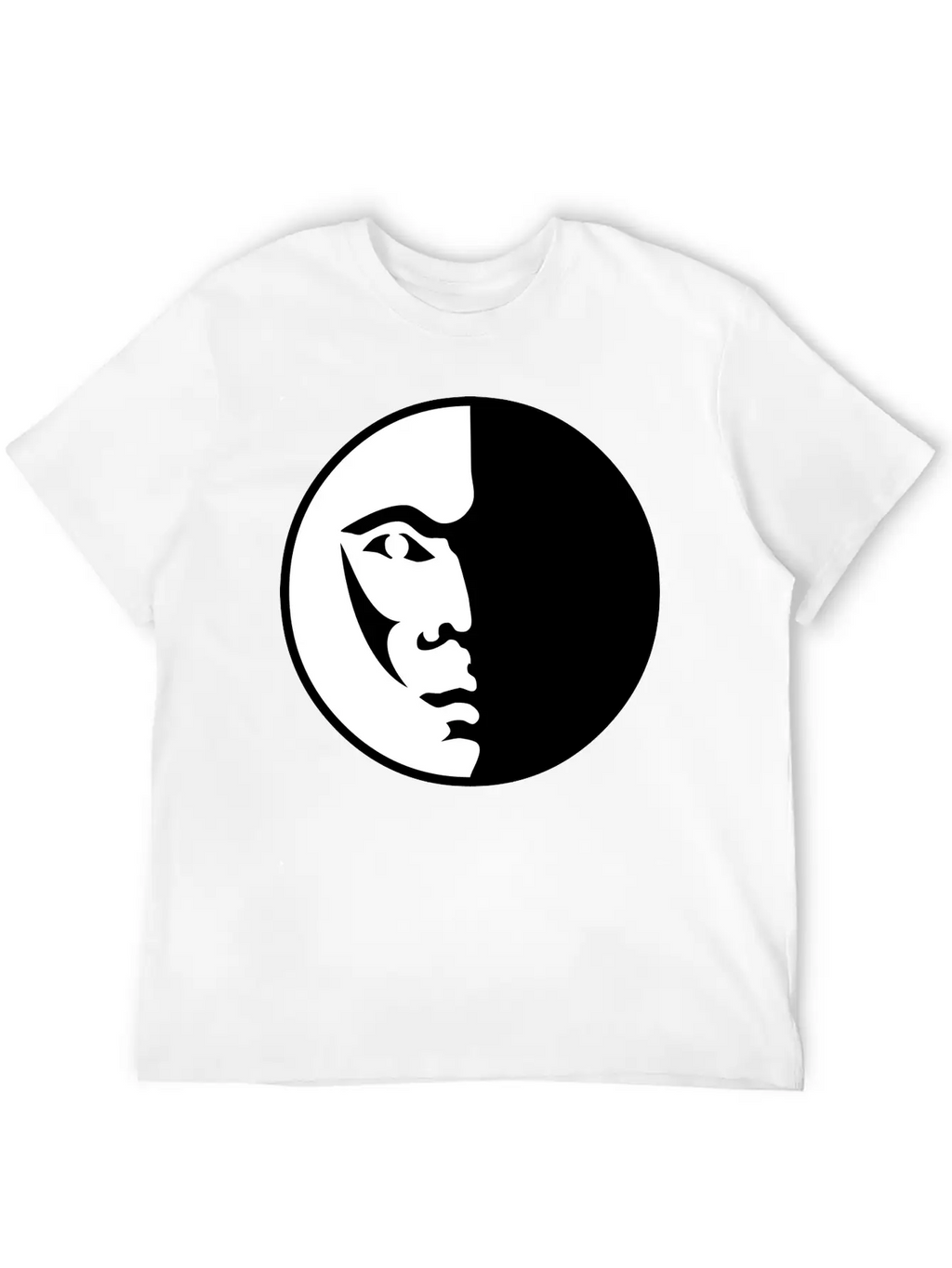 Spiritual Moon Man Face Breathable Graphic T-Shirt – Perfect For Casual Days