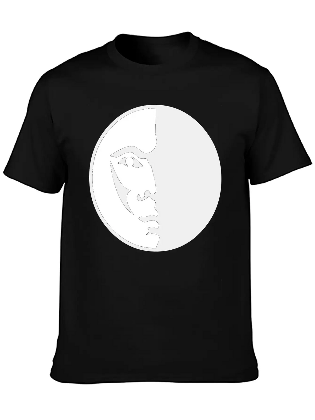 Spiritual Moon Man Face Breathable Graphic T-Shirt – Perfect For Casual Days