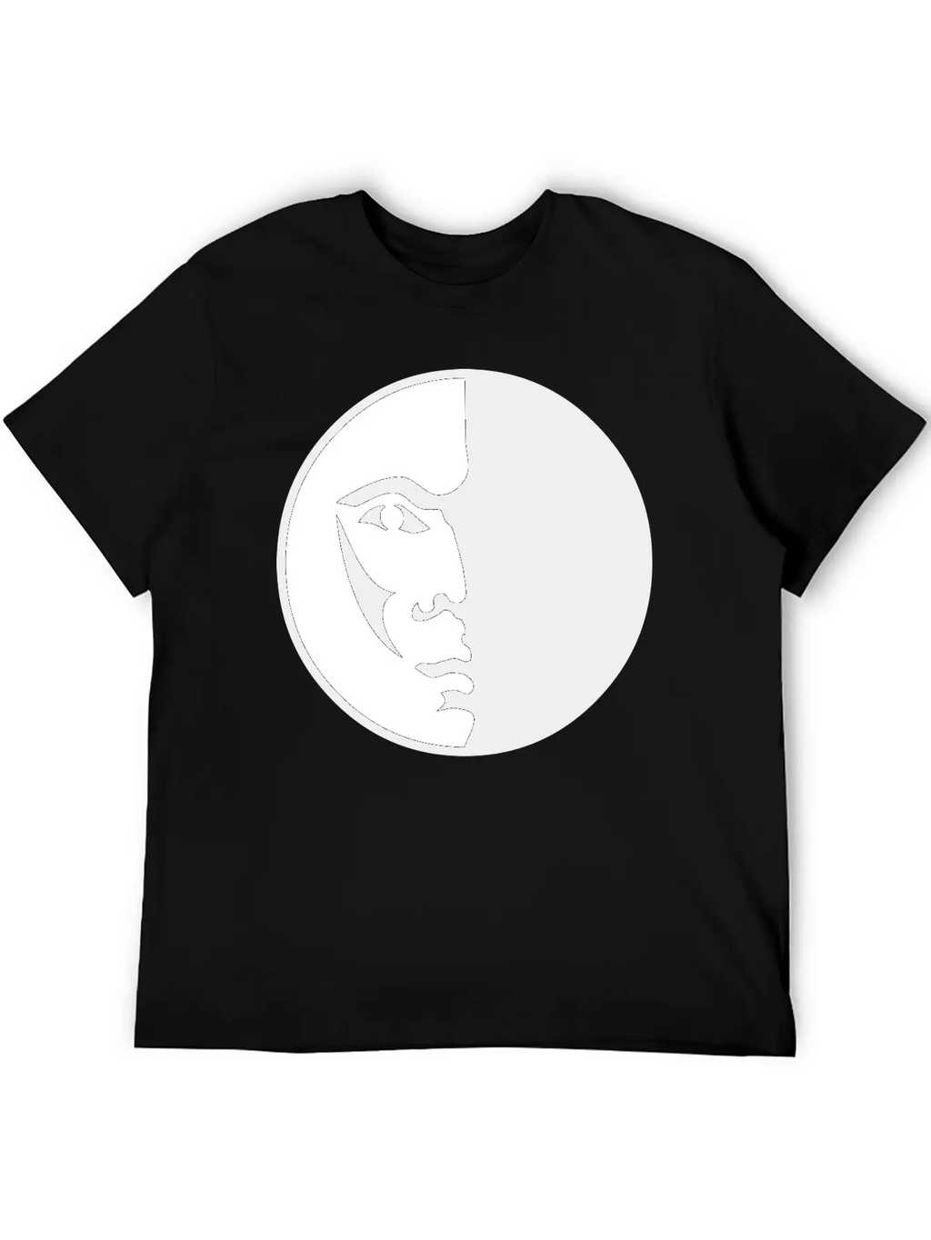 Spiritual Moon Man Face Breathable Graphic T-Shirt – Perfect For Casual Days
