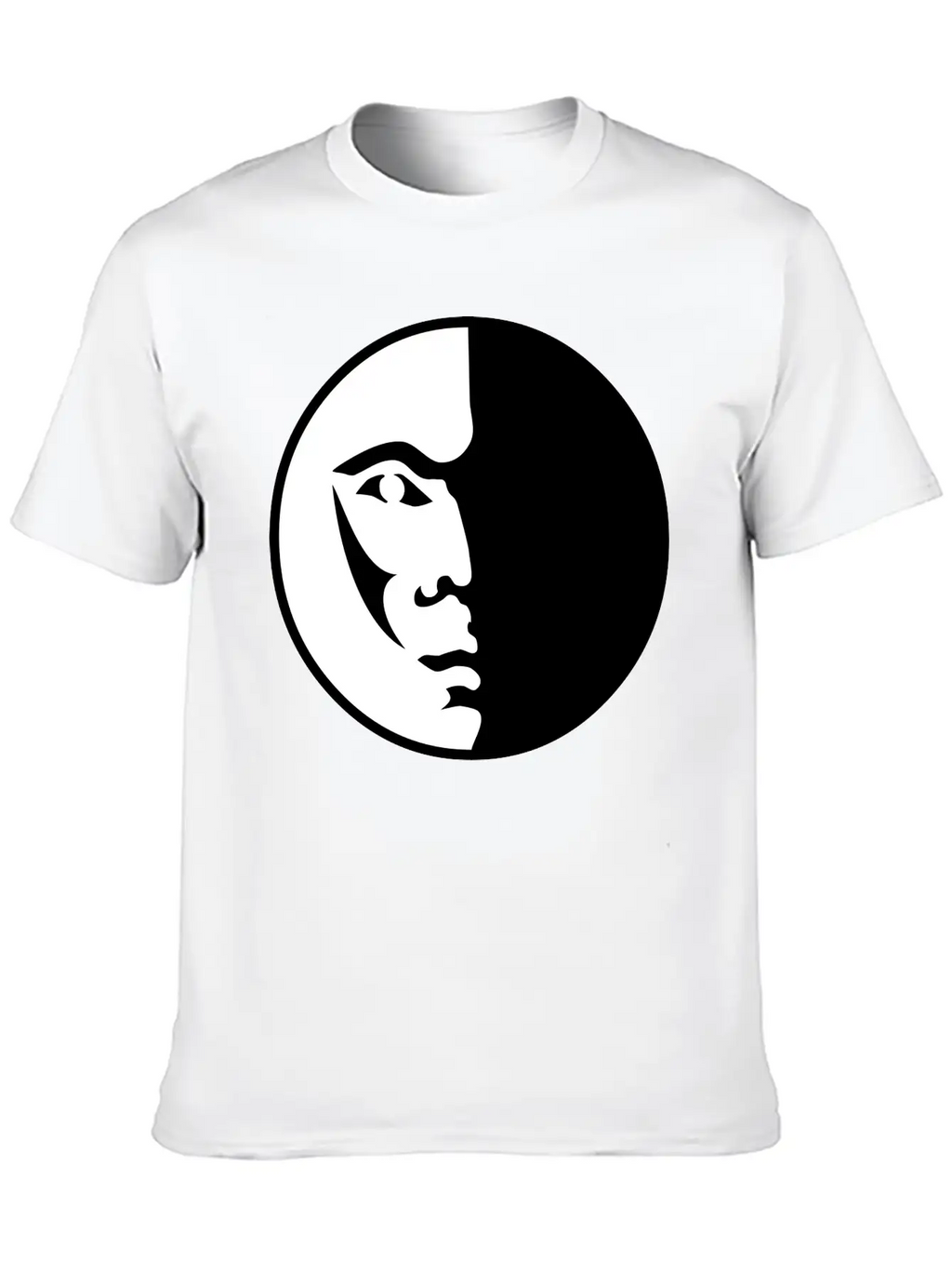 Spiritual Moon Man Face Breathable Graphic T-Shirt – Perfect For Casual Days